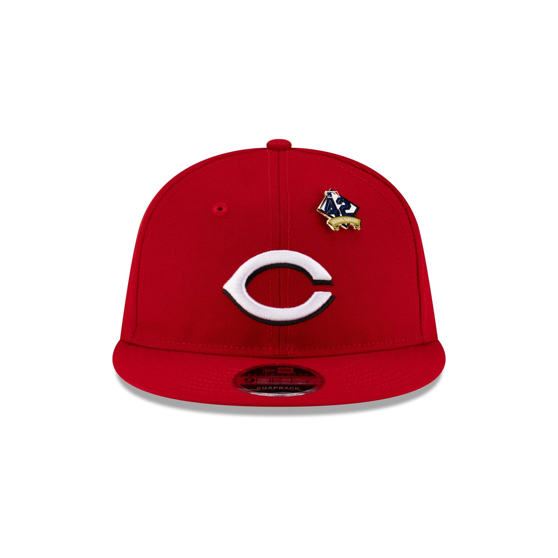 Alternative view of Cincinnati Reds Jackie Robinson Day 2025 Retro Crown 9Fifty Snapback Hat