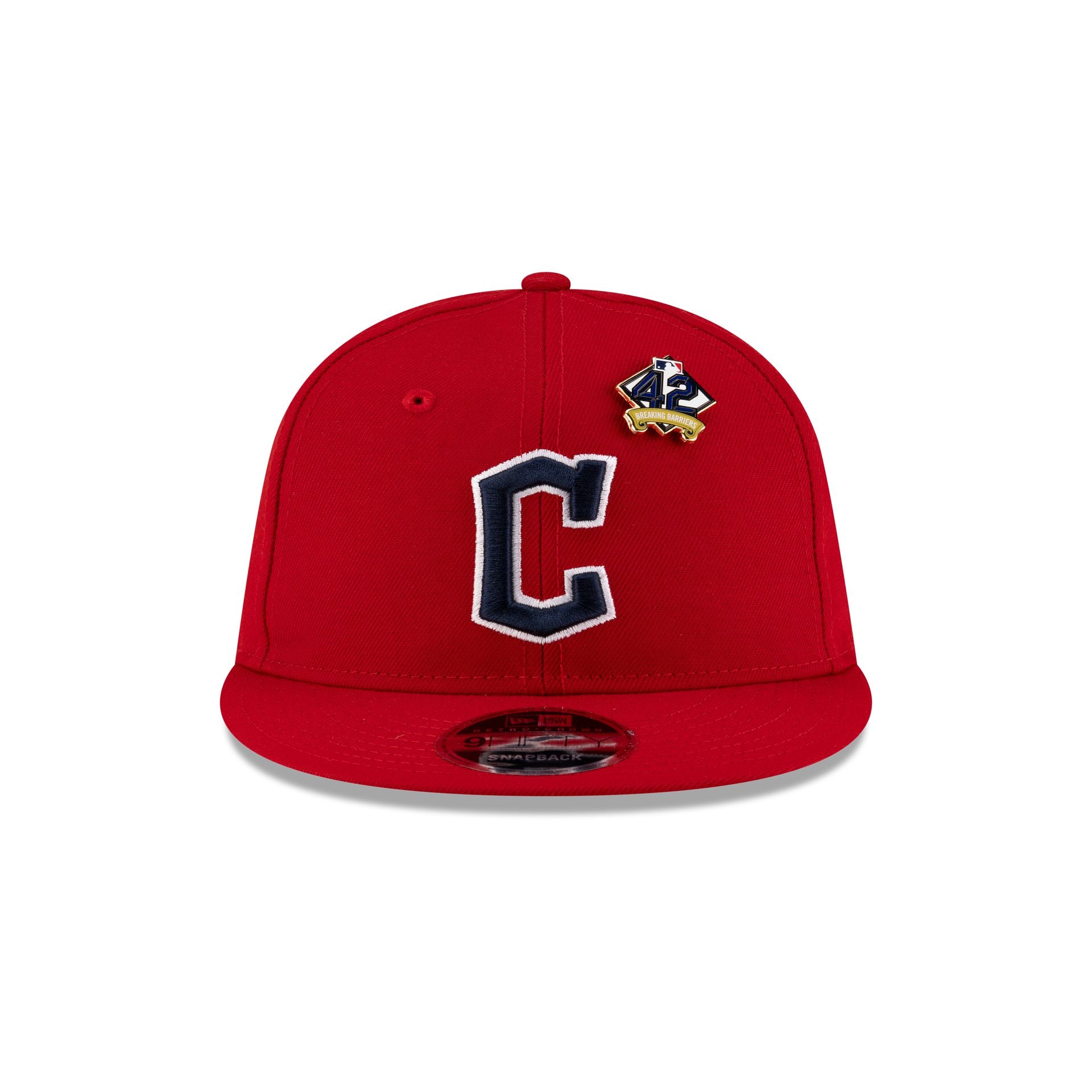 Alternative view of Cleveland Guardians Jackie Robinson Day 2025 Retro Crown 9Fifty Snapback Hat