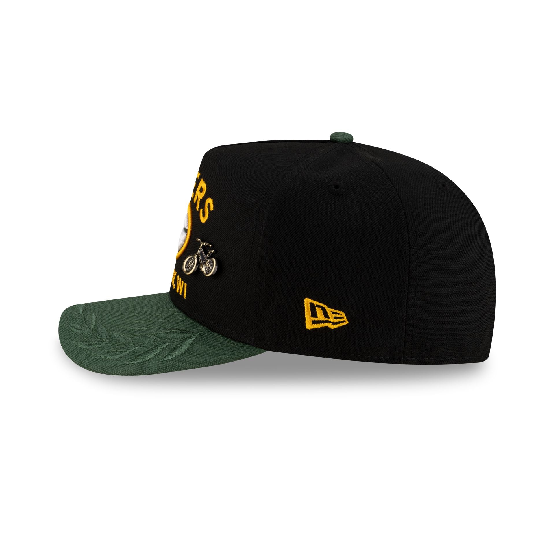 Green Bay Packers 2025 Draft Black 59Fifty A-Frame Fitted Hat - Image 4