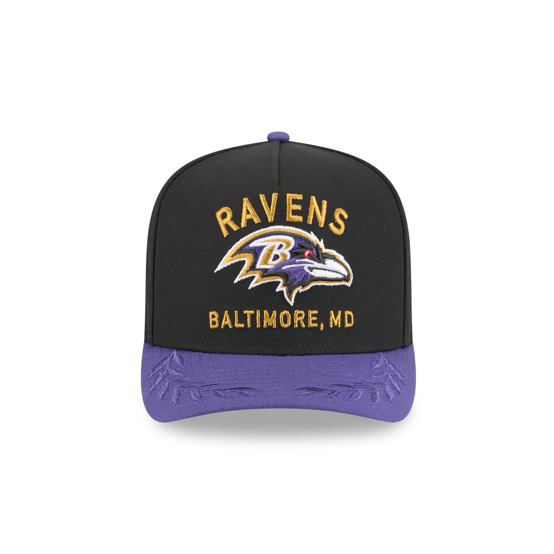 Alternative view of Baltimore Ravens 2025 Draft 9Fifty A-Frame Snapback Hat