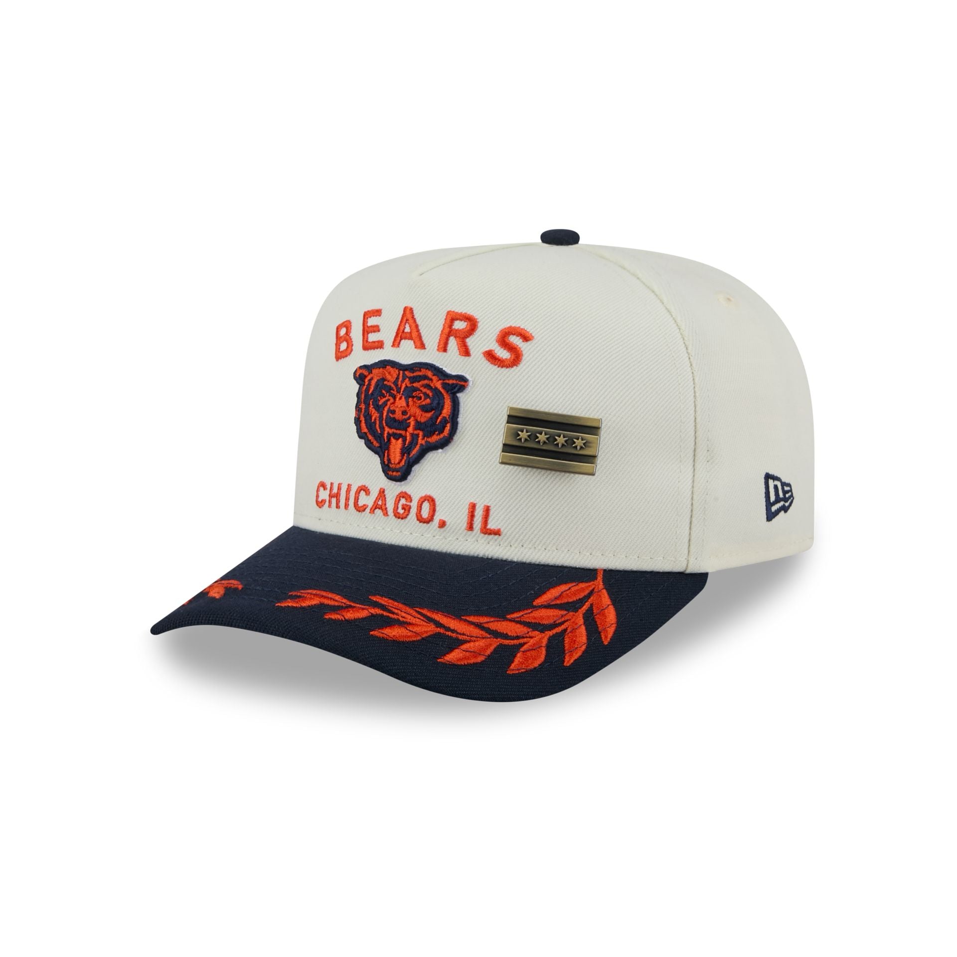 Chicago Bears 2025 Draft Chrome White 59Fifty A-Frame Fitted Hat