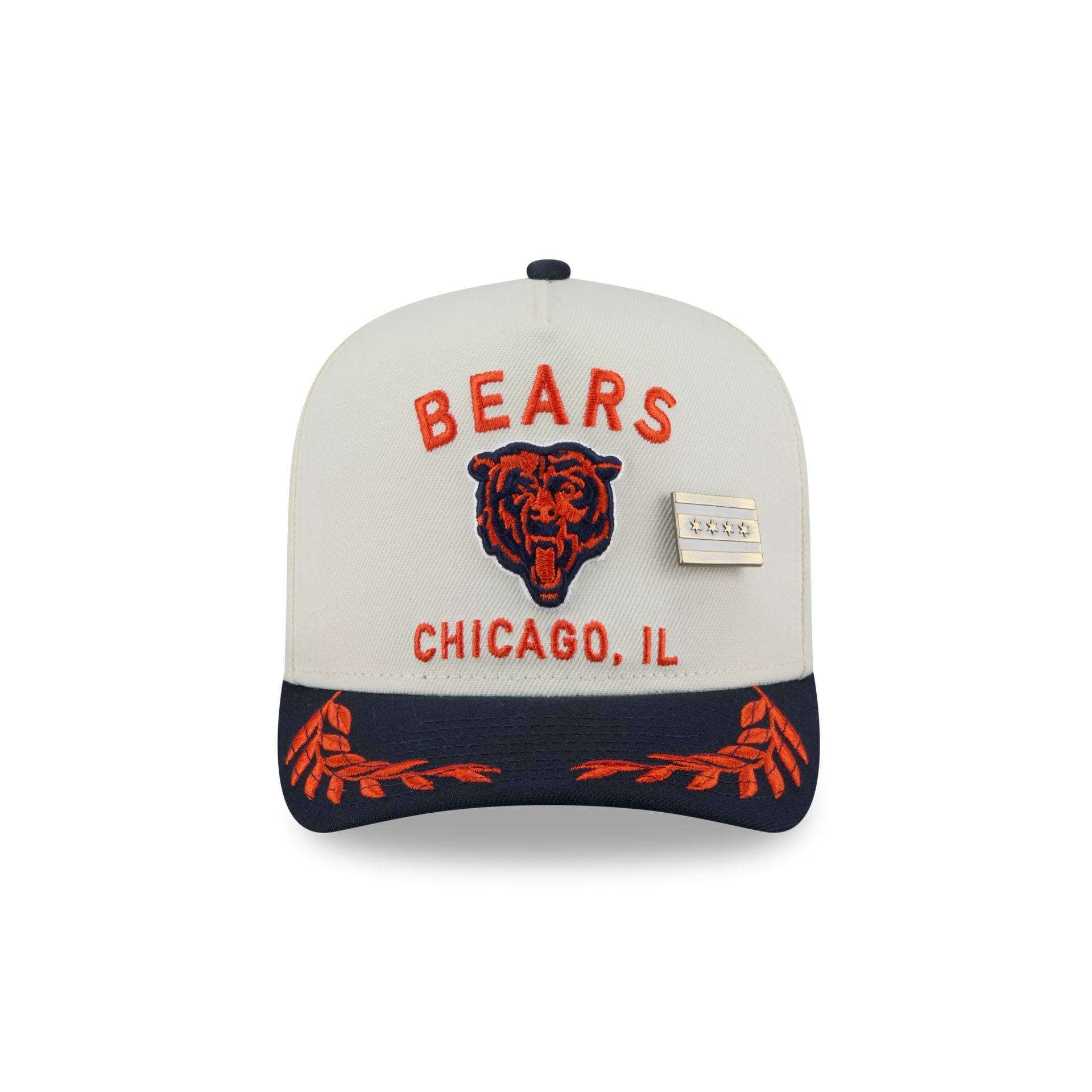 Alternative view of Chicago Bears 2025 Draft Chrome White 59Fifty A-Frame Fitted Hat