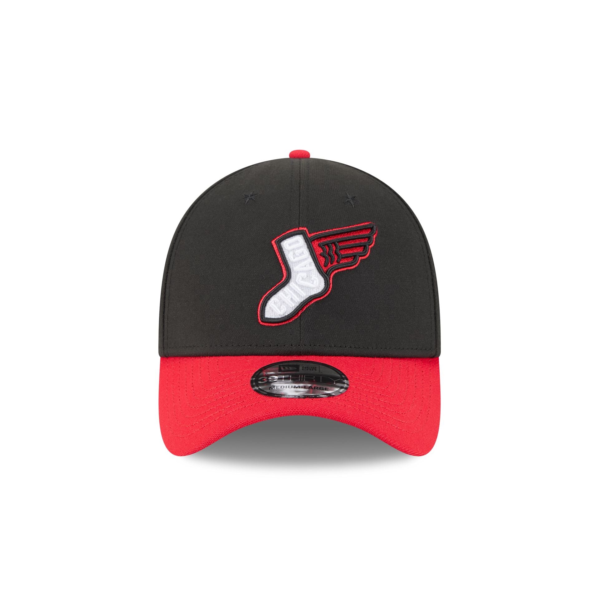 Alternative view of Chicago White Sox City Connect Black 39Thirty Stretch Fit Hat