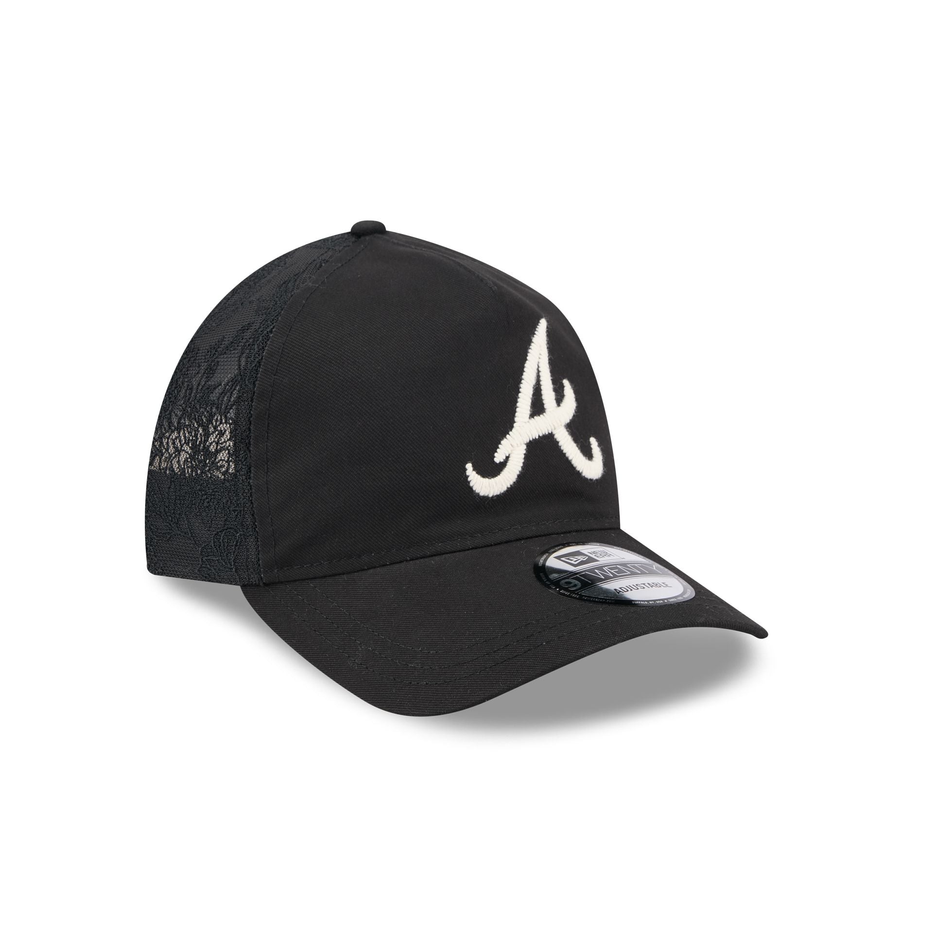 Atlanta Braves Embroidered Mesh 9Twenty A-Frame Adjustable Hat - Image 3