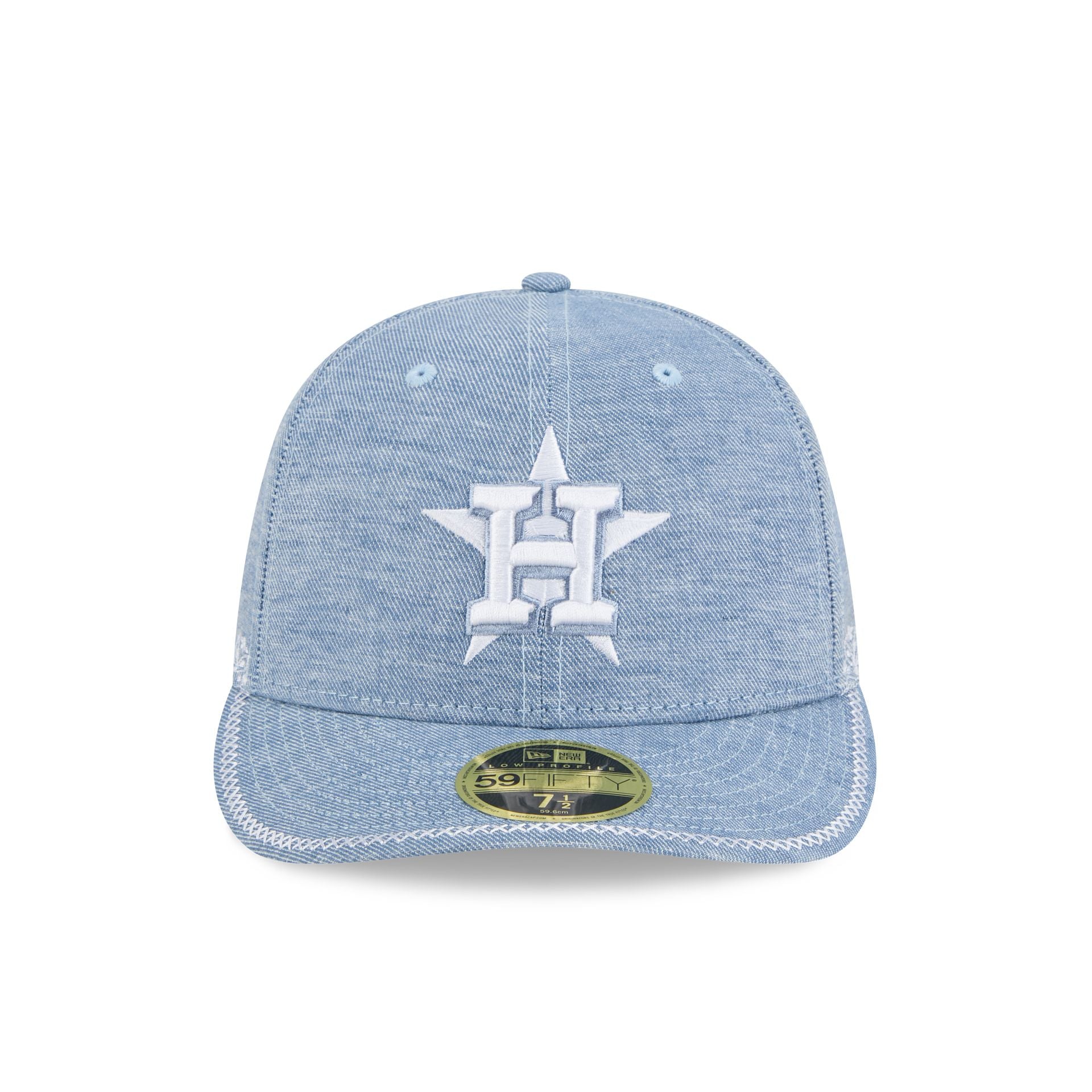 Houston Astros Hand Stitched Chambray Low Profile 59Fifty Fitted Hat - Image 2