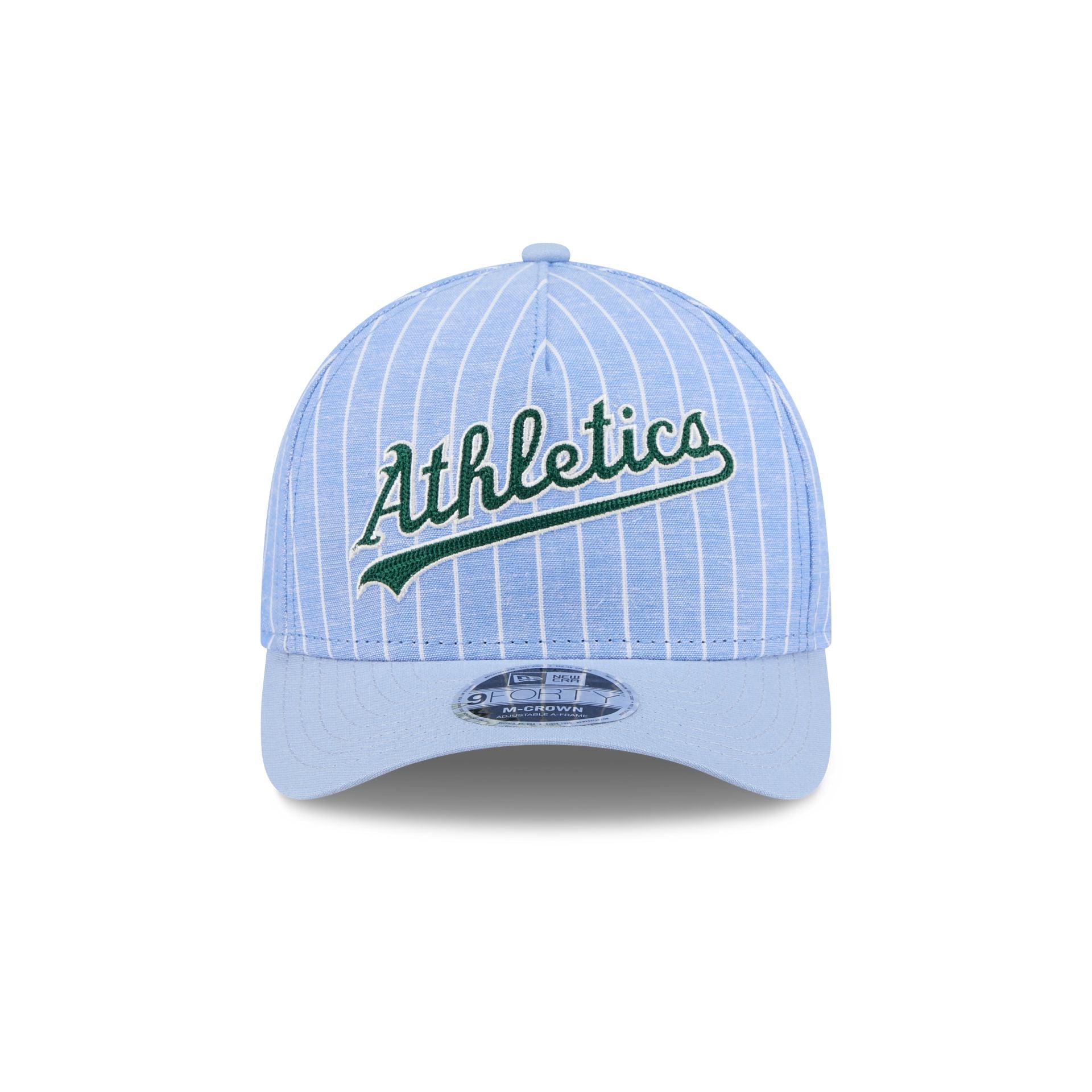 Alternative view of Athletics Pinstripe Linen 9Forty M-Crown A-Frame Snapback Hat