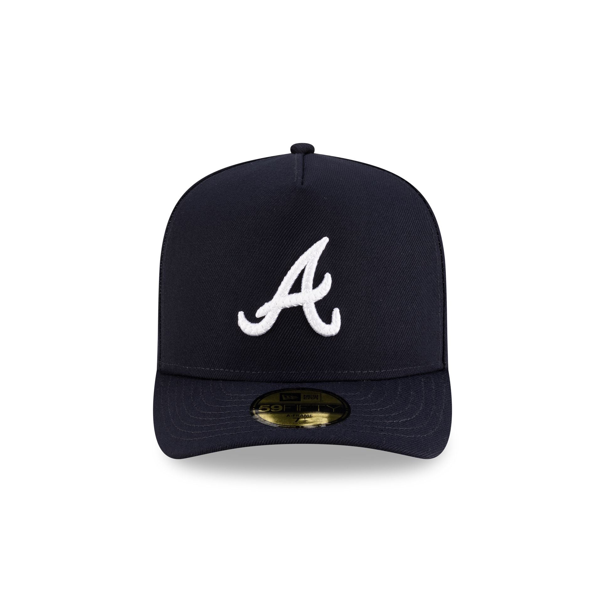 Alternative view of Atlanta Braves Script Safety Pin 59Fifty A-Frame Fitted Hat