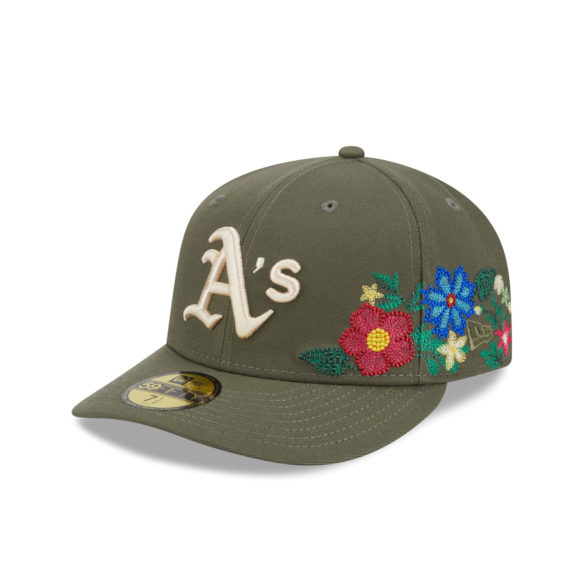 Athletics Tonal Florals Olive 59Fifty Fitted Hat