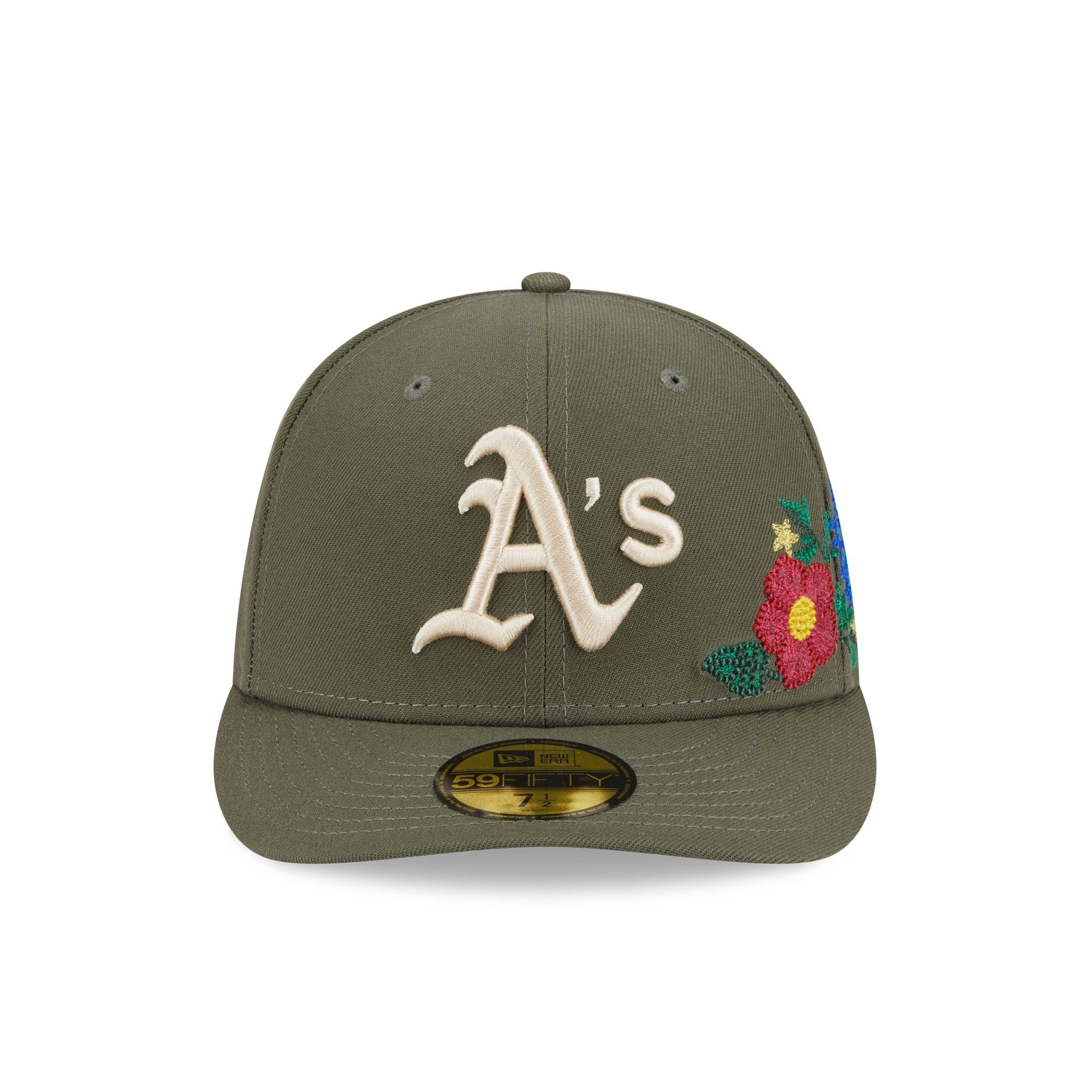 Alternative view of Athletics Tonal Florals Olive 59Fifty Fitted Hat