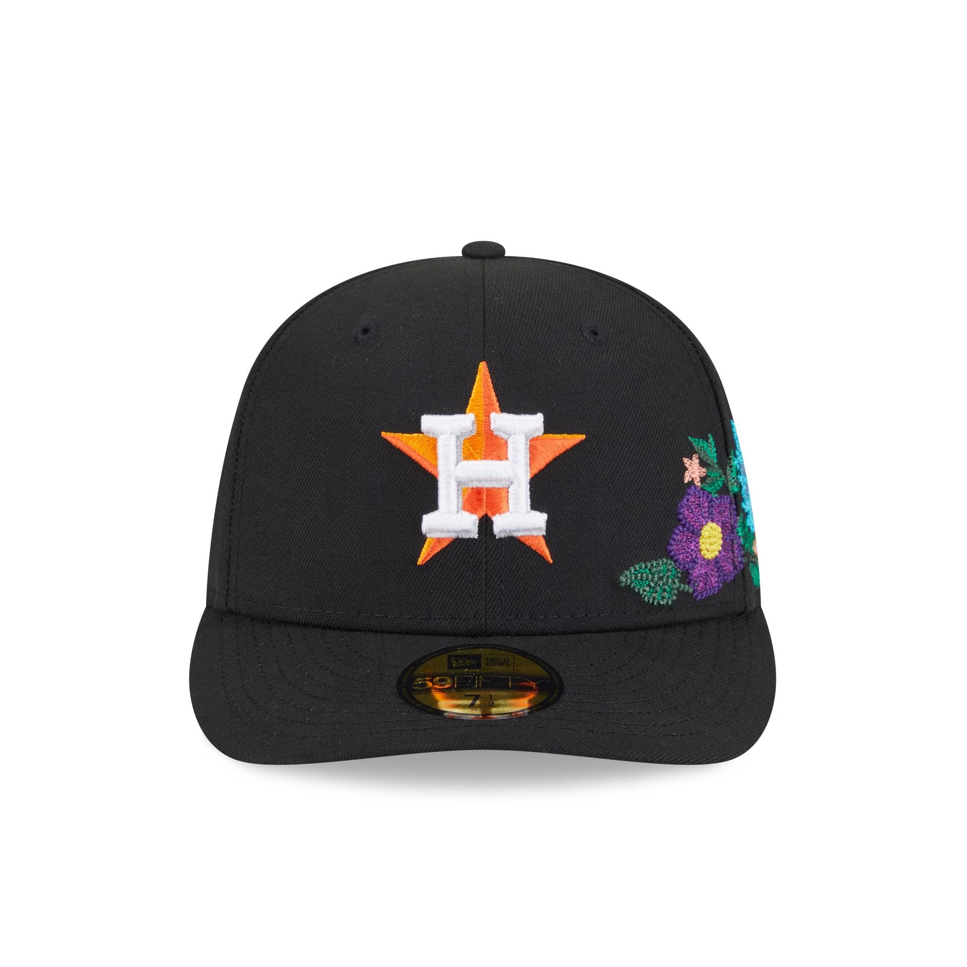 Alternative view of Houston Astros Tonal Florals Black 59Fifty Fitted Hat