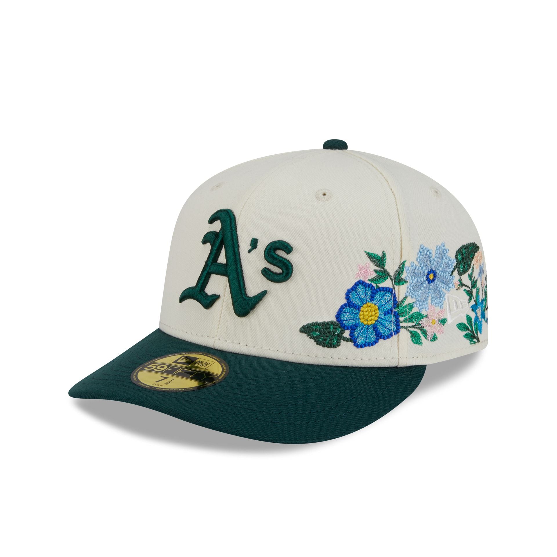 Athletics Tonal Florals White 59Fifty Fitted Hat