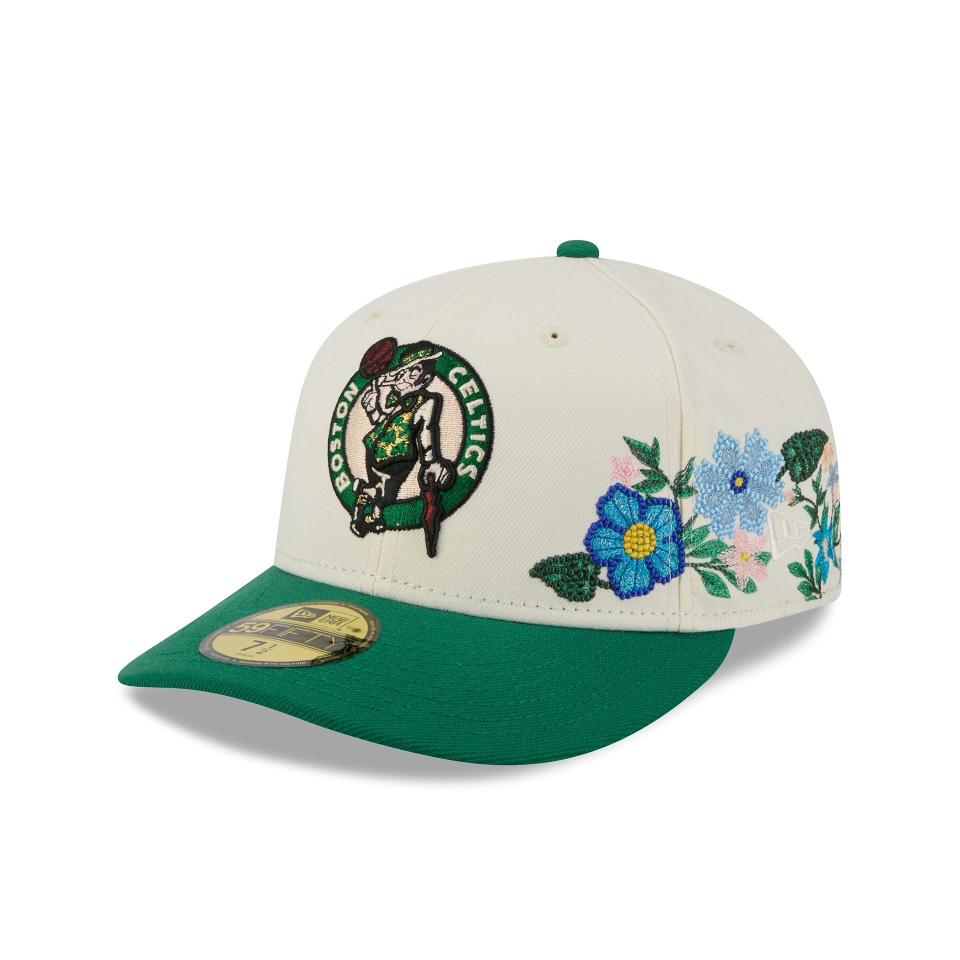 Boston Celtics Tonal Florals White 59Fifty Fitted Hat