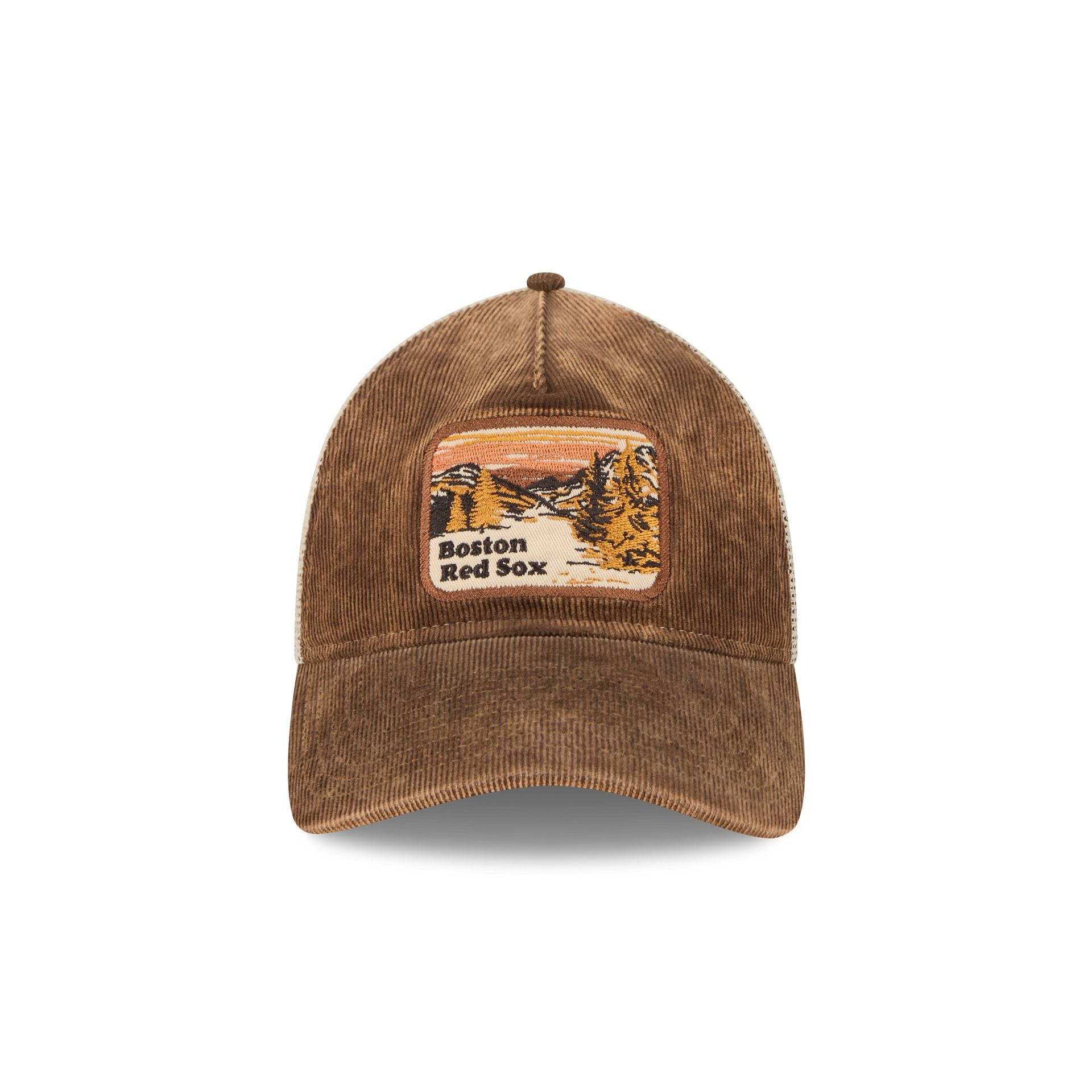 Alternative view of Boston Red Sox Vintage Landscape Brown 9Twenty A-Frame Trucker Hat