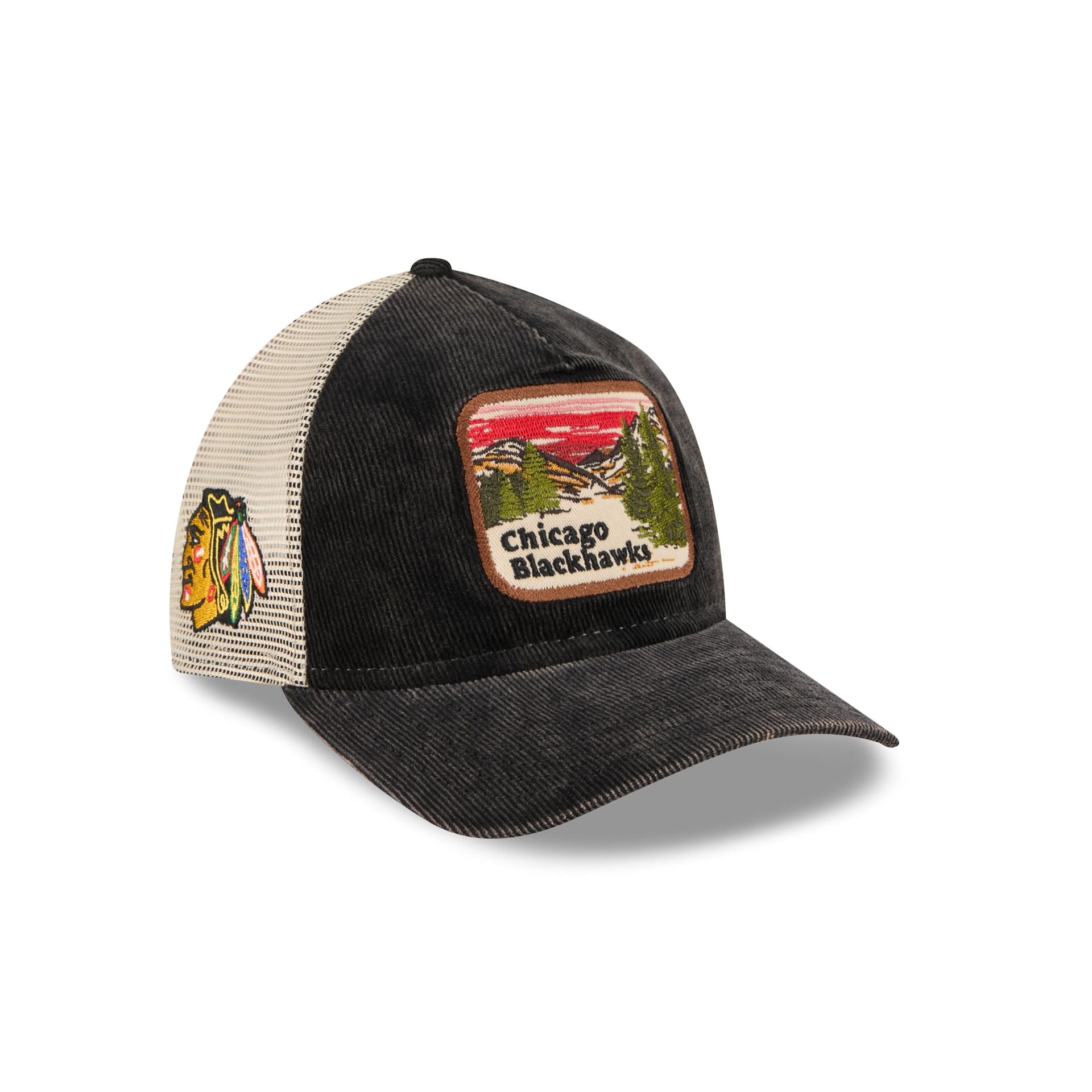 Chicago Blackhawks Vintage Landscape 9Twenty A-Frame Trucker Hat