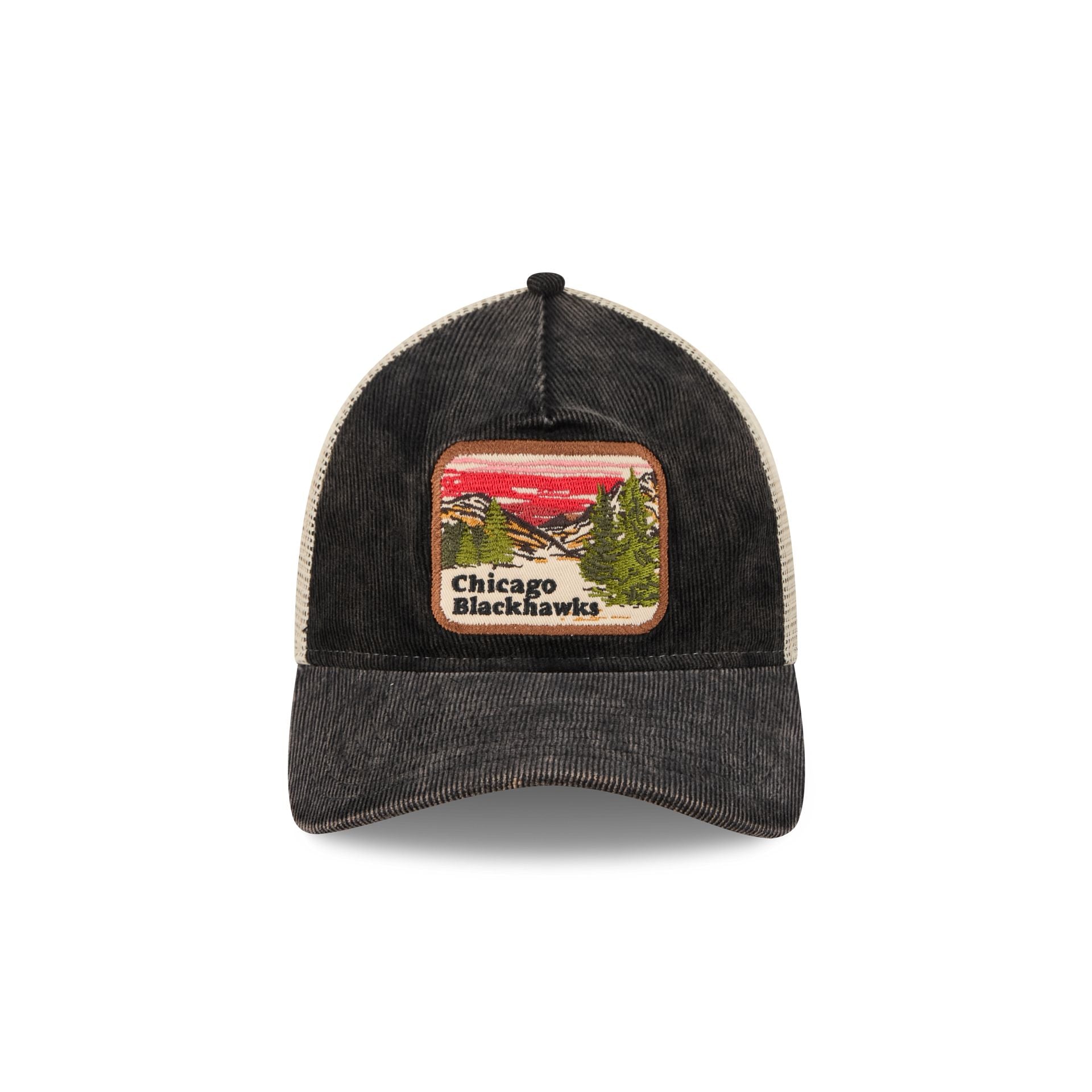 Alternative view of Chicago Blackhawks Vintage Landscape 9Twenty A-Frame Trucker Hat