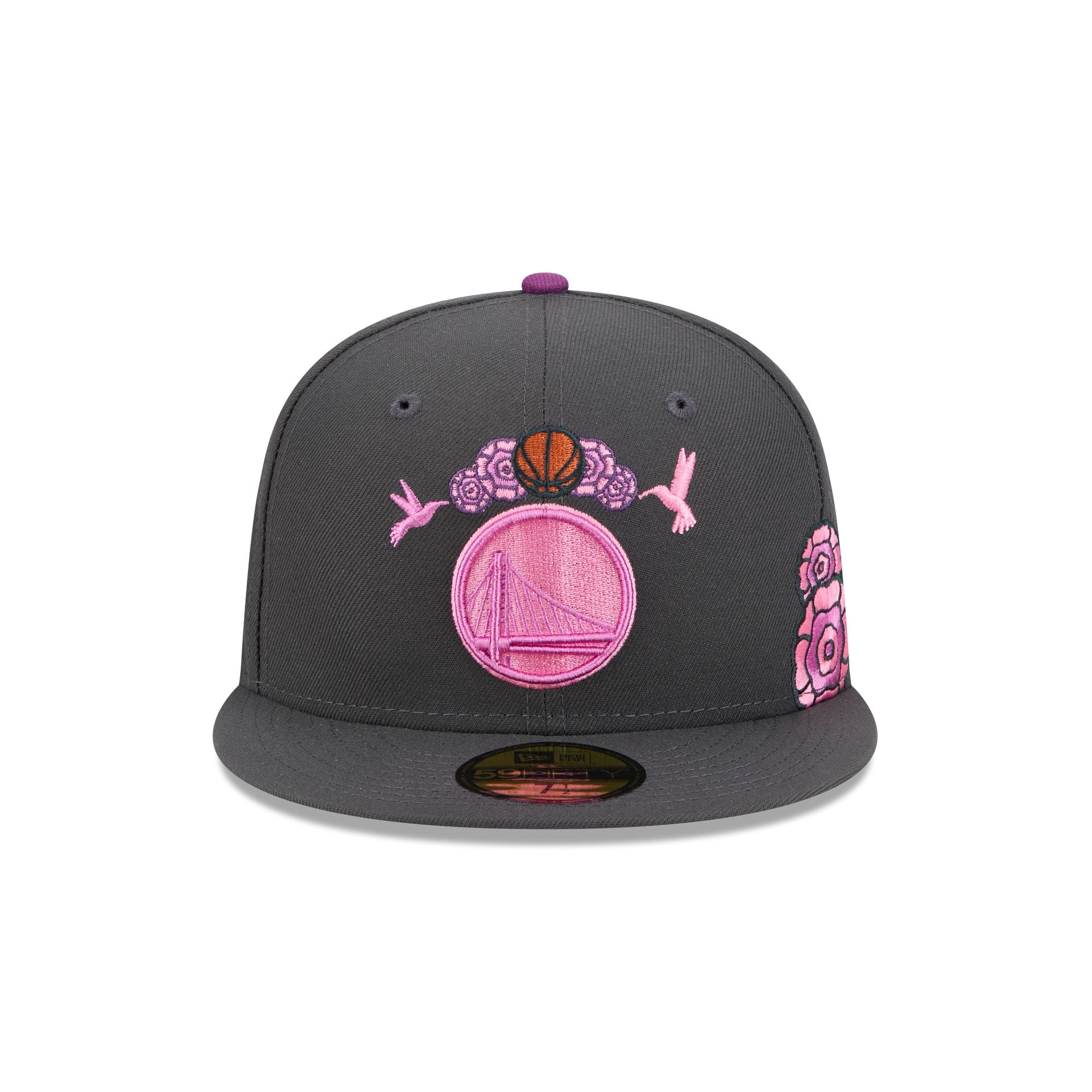Golden State Warriors Day Of The Dead Graphite 59Fifty Fitted Hat - Image 2