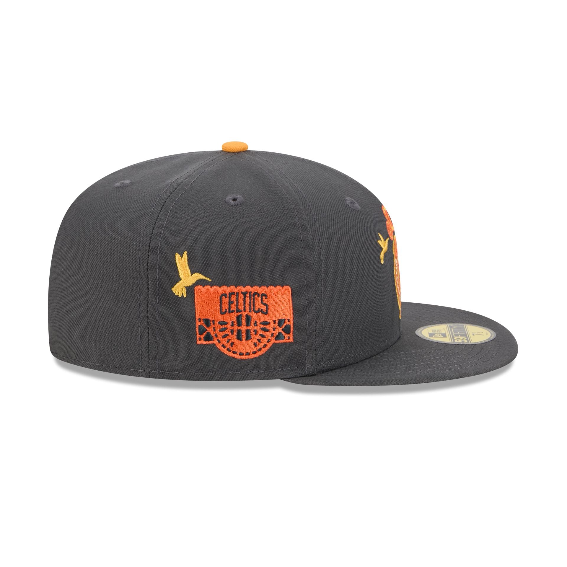 Boston Celtics Day Of The Dead Graphite 59Fifty Fitted Hat - Image 4