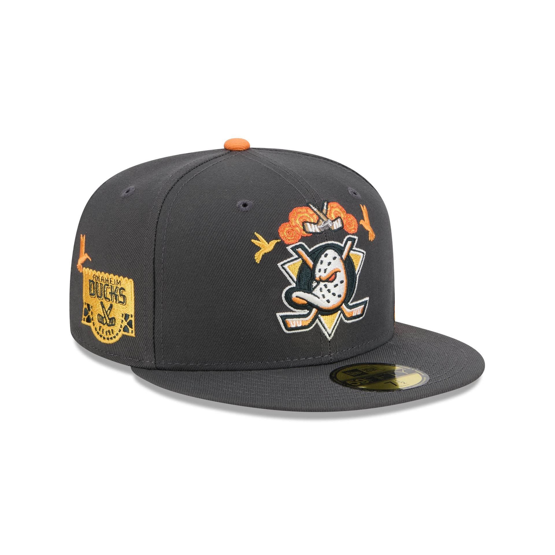 Anaheim Ducks Day Of The Dead Graphite 59Fifty Fitted Hat