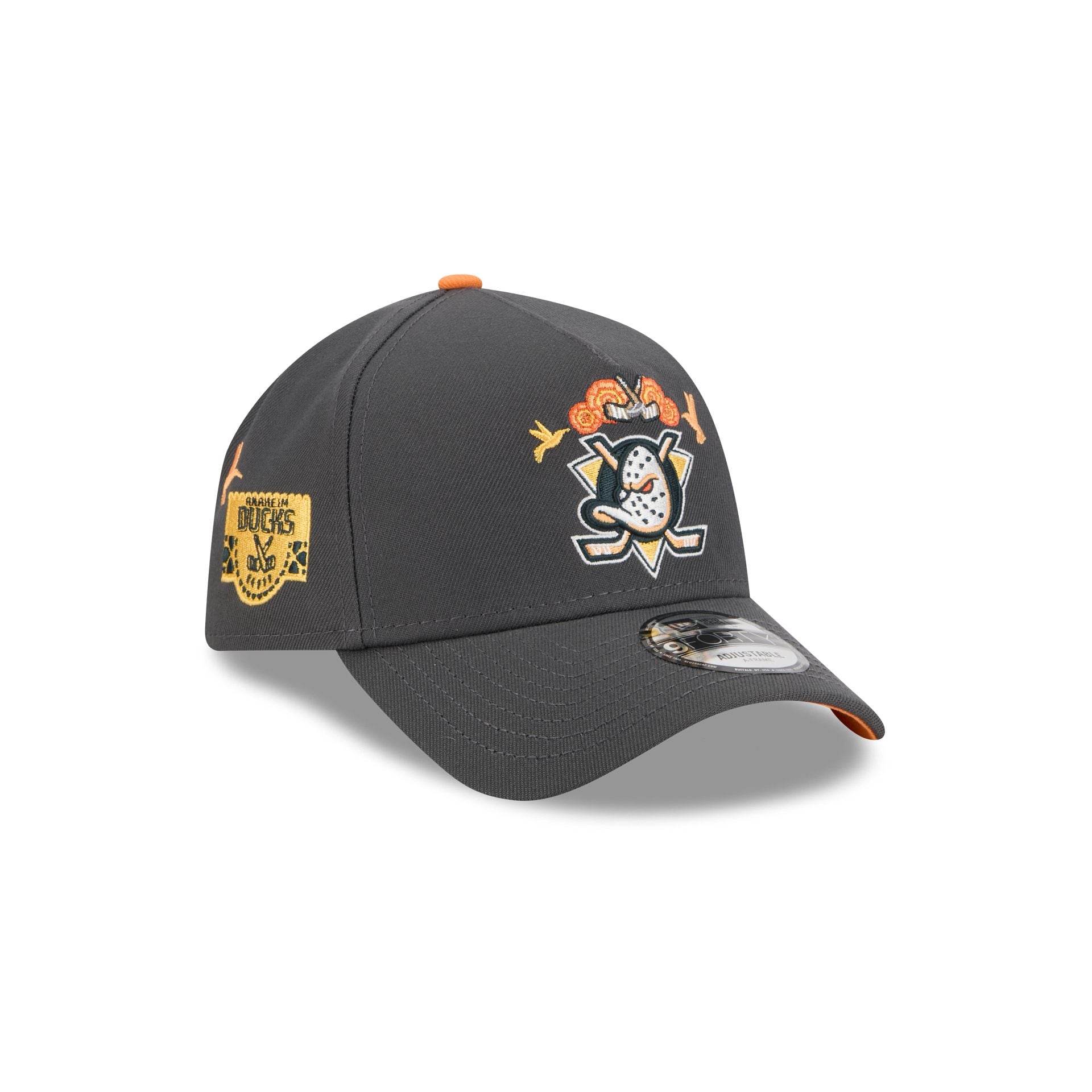 Anaheim Ducks Day Of The Dead Graphite 9Forty A-Frame Snapback Hat