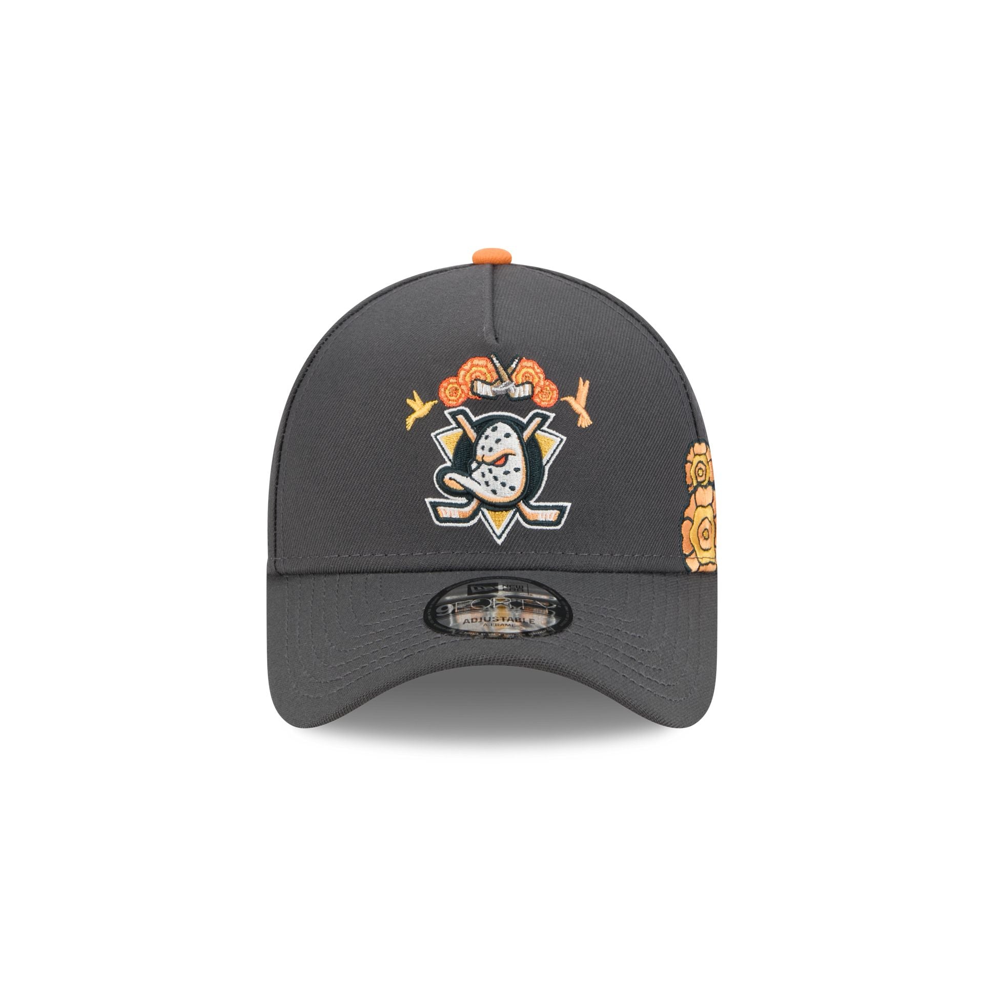 Alternative view of Anaheim Ducks Day Of The Dead Graphite 9Forty A-Frame Snapback Hat