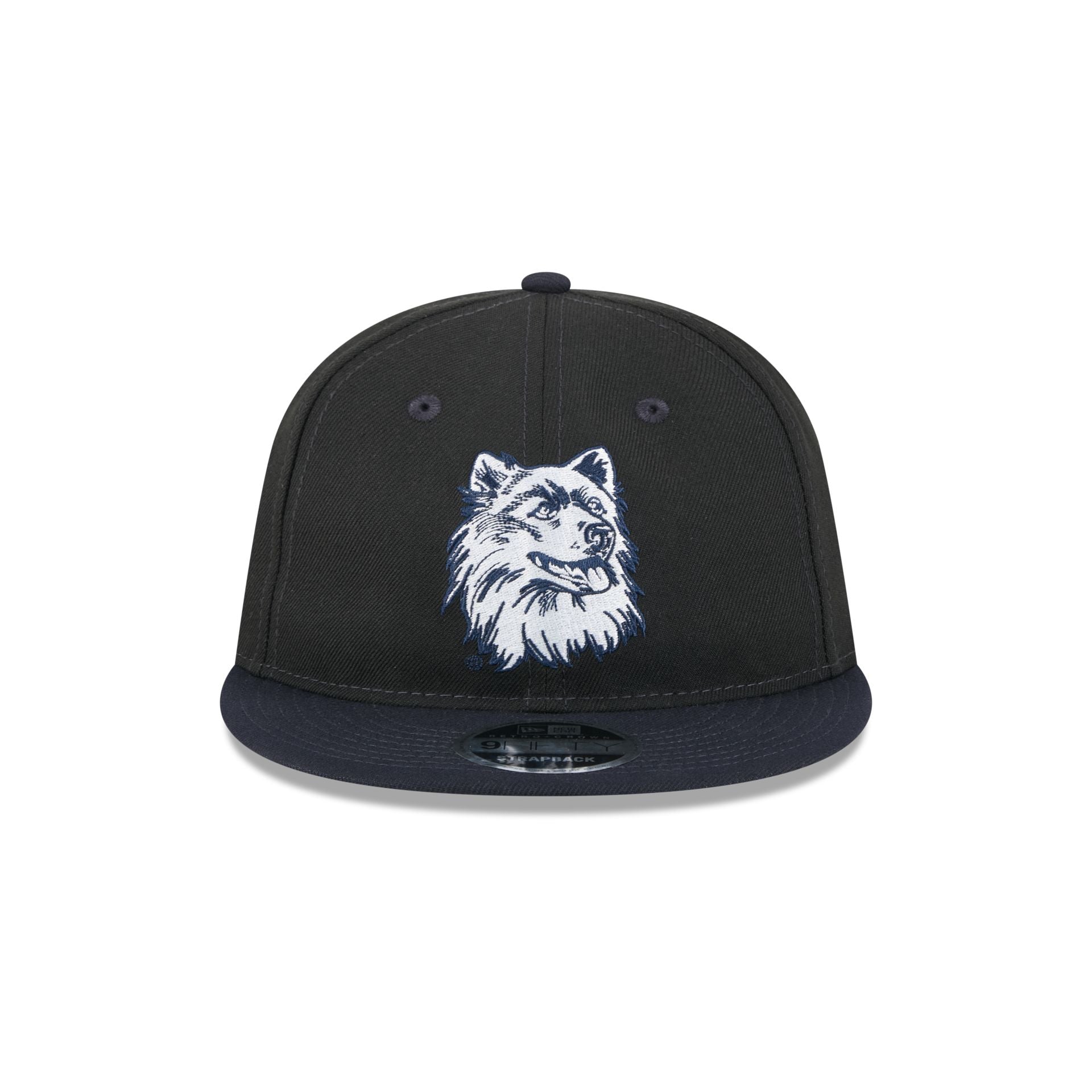 Alternative view of Connecticut Huskies Tournament Side Patch Retro Crown 9Fifty Strapback Hat