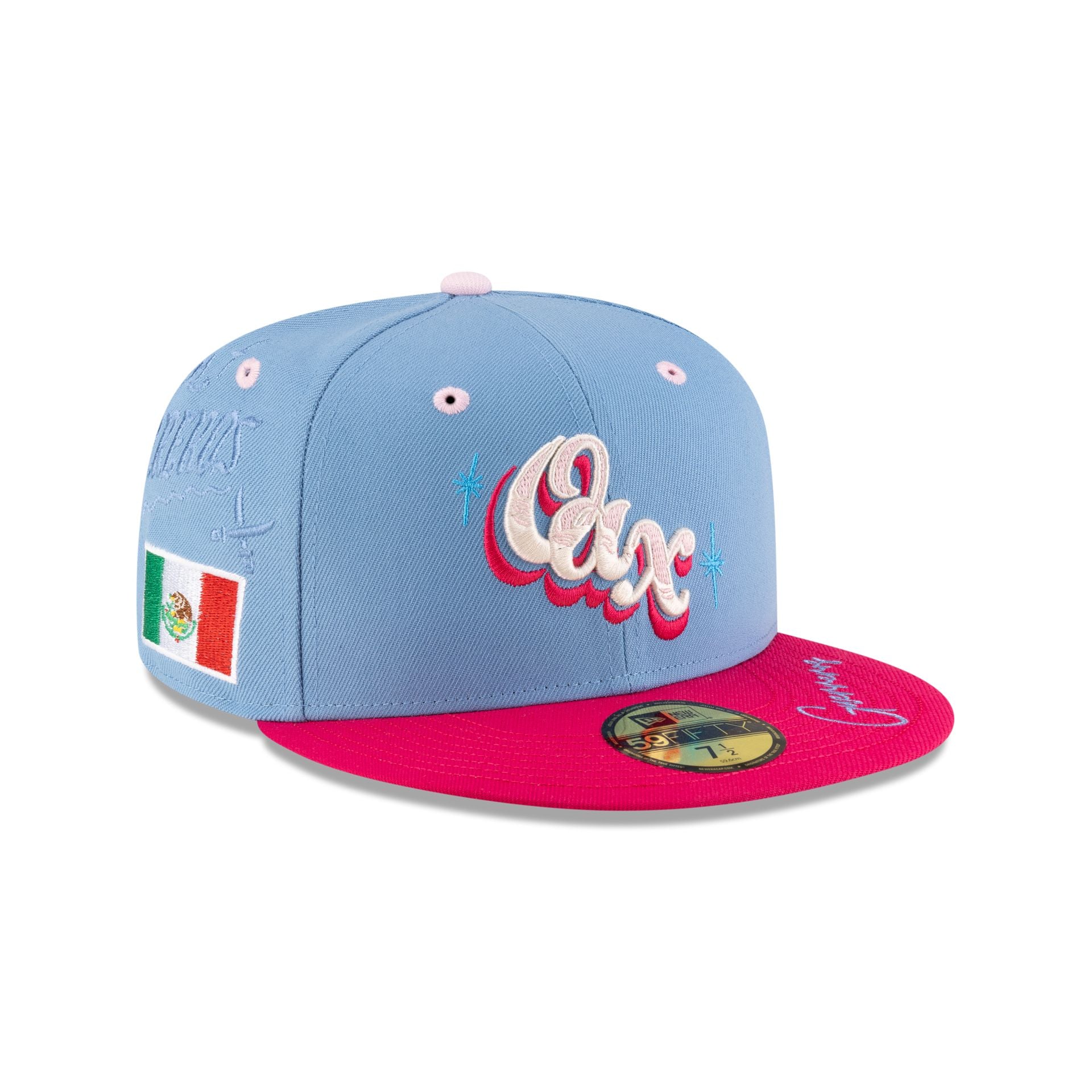 Guerreros De Oaxaca Lmb 100Th Anniversary Alt Blue 59Fifty Fitted Hat