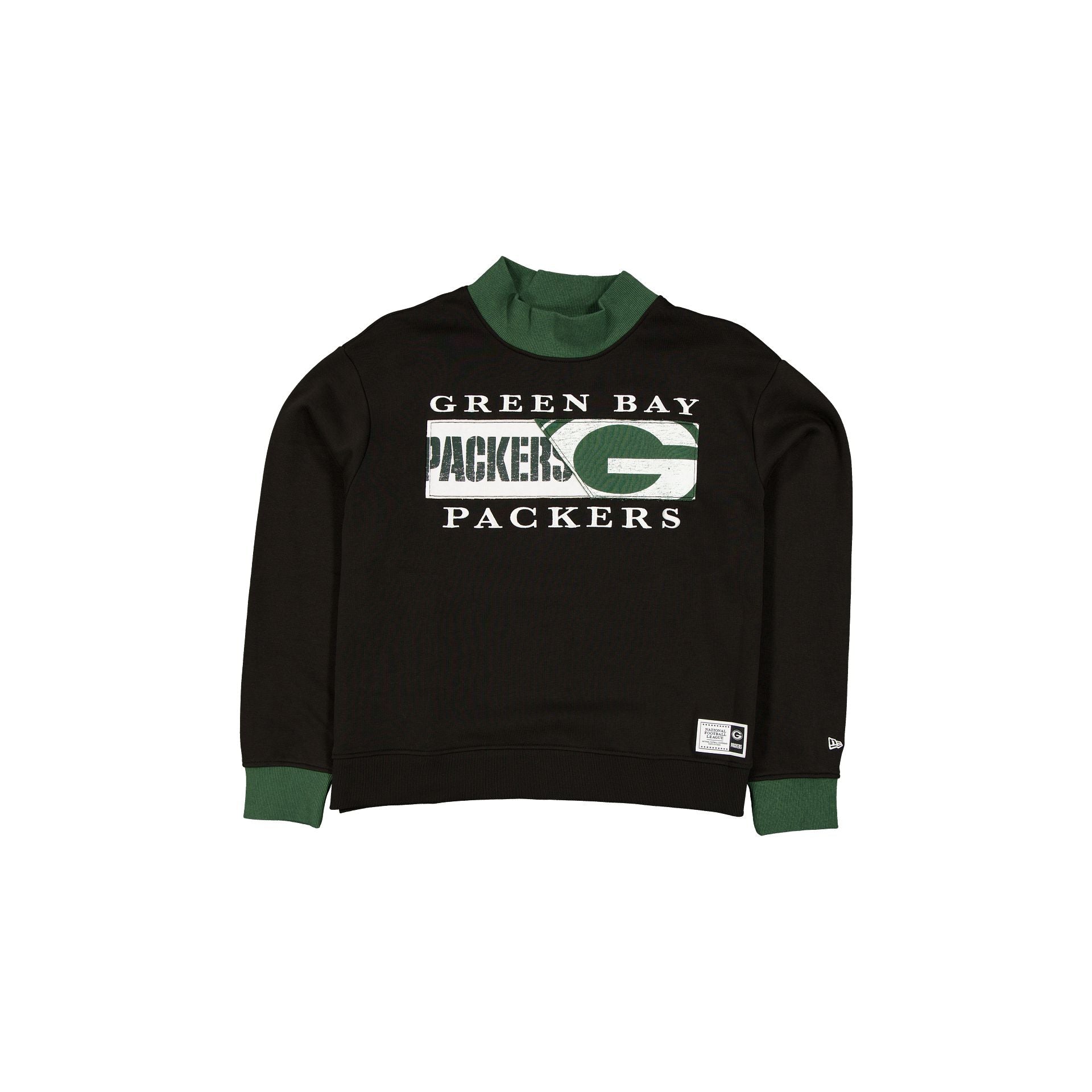 Green Bay Packers Team Split Women's Mockneck