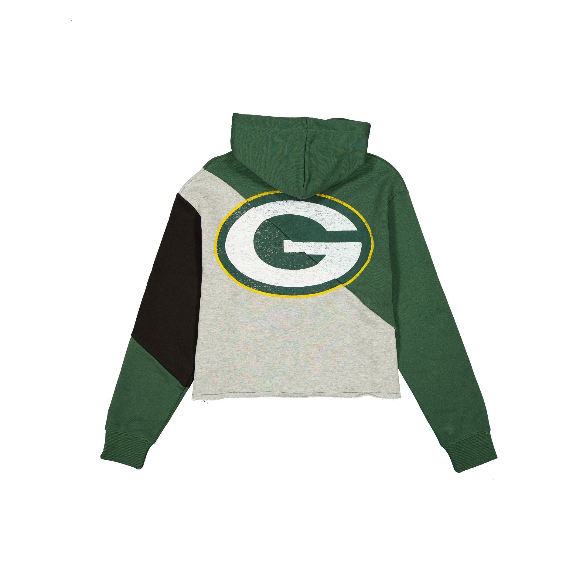 Alternative view of Green Bay Packers Team Split Women's Cropped Hoodie
