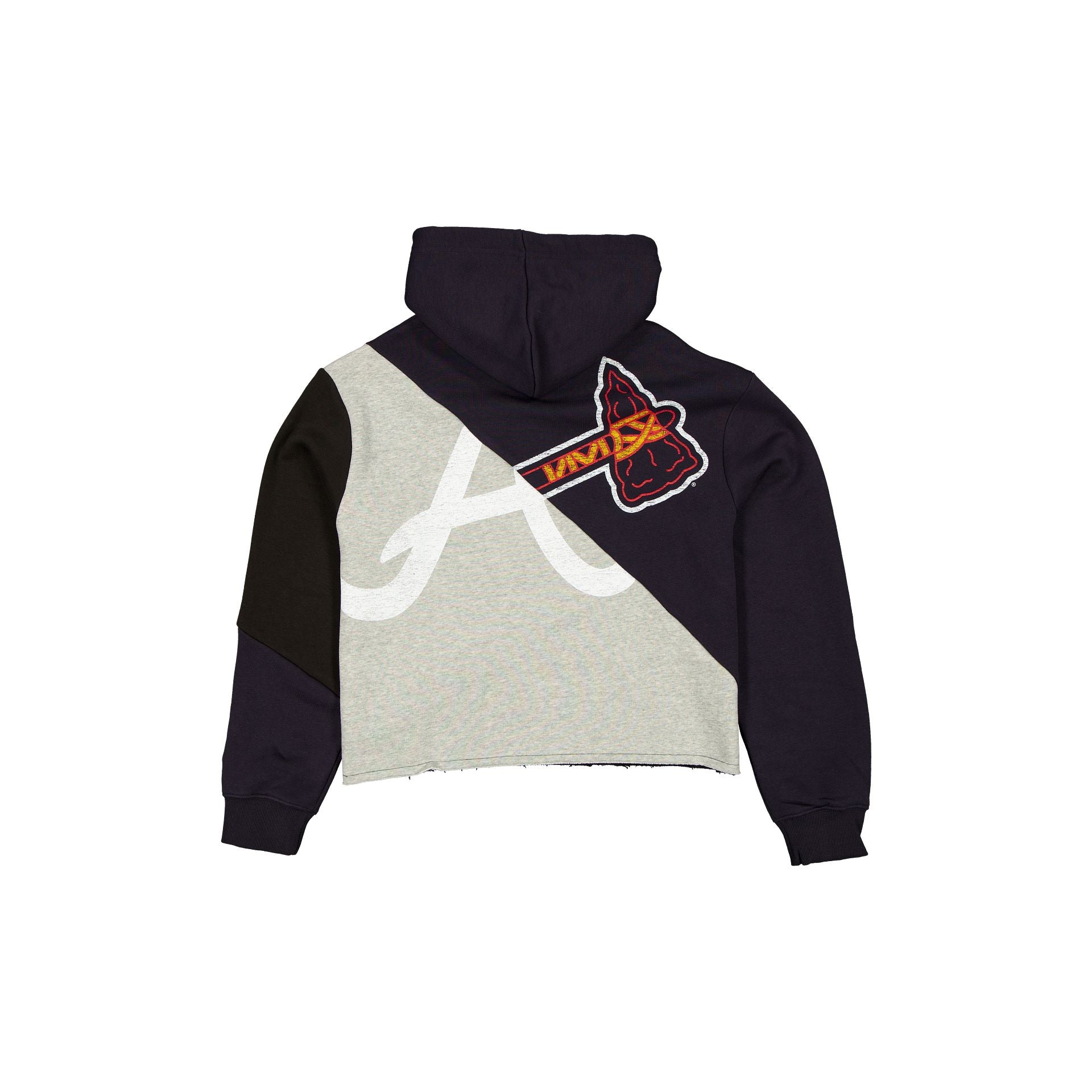 Alternative view of Atlanta Braves Team Split Women's Cropped Hoodie