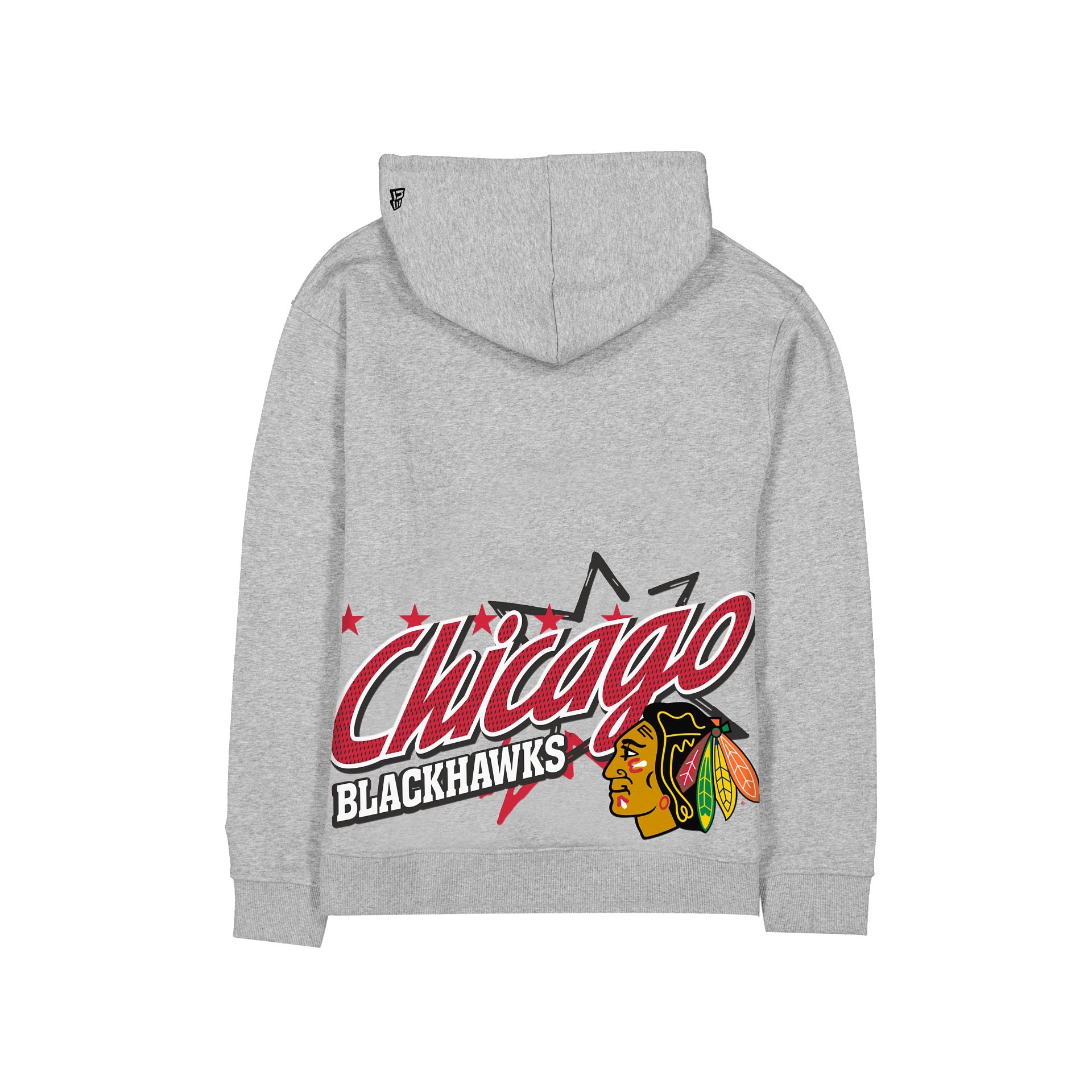 Alternative view of Chicago Blackhawks Sport Classics Heather Gray Hoodie