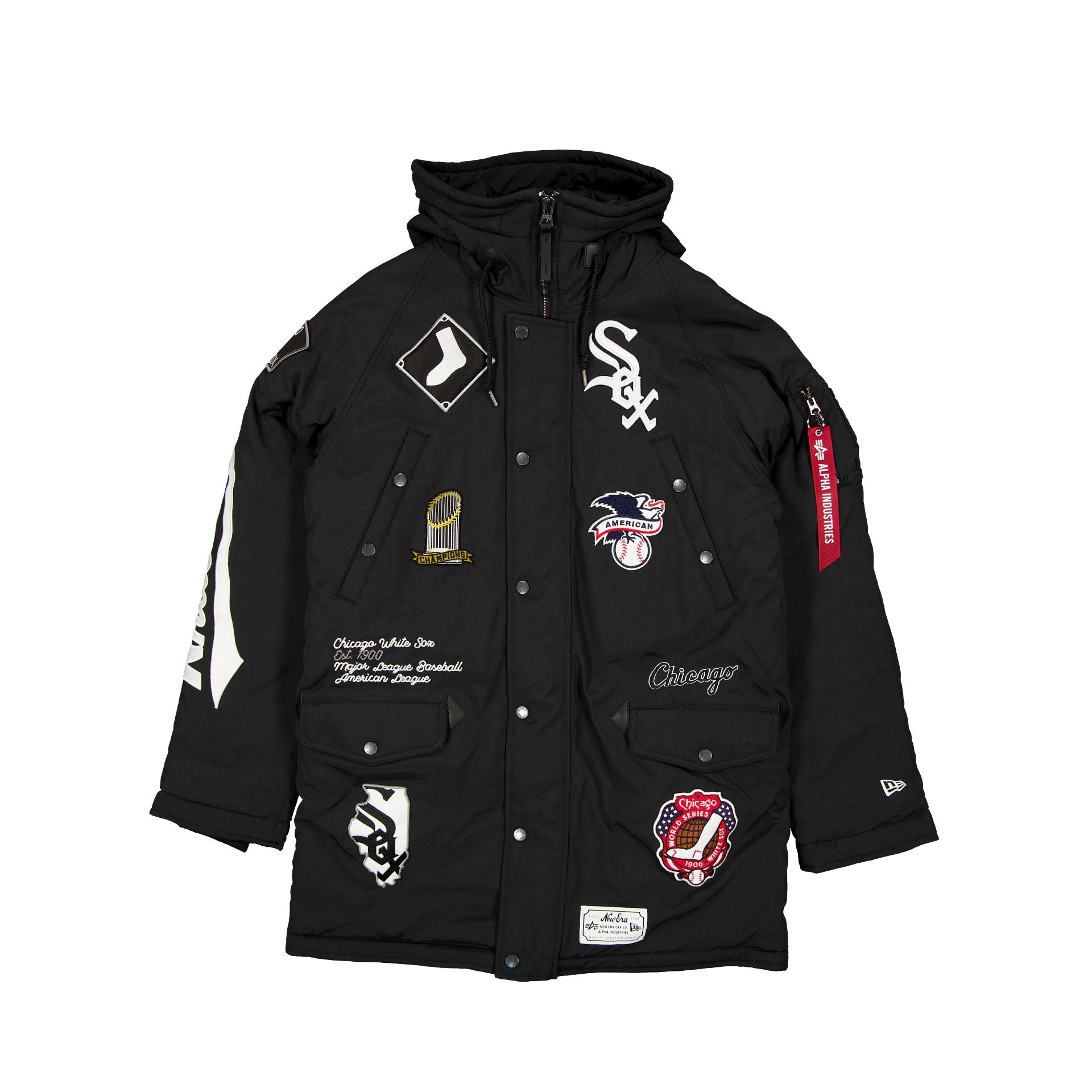 Alpha Industries X Chicago White Sox Black N-3B Parka Jacket