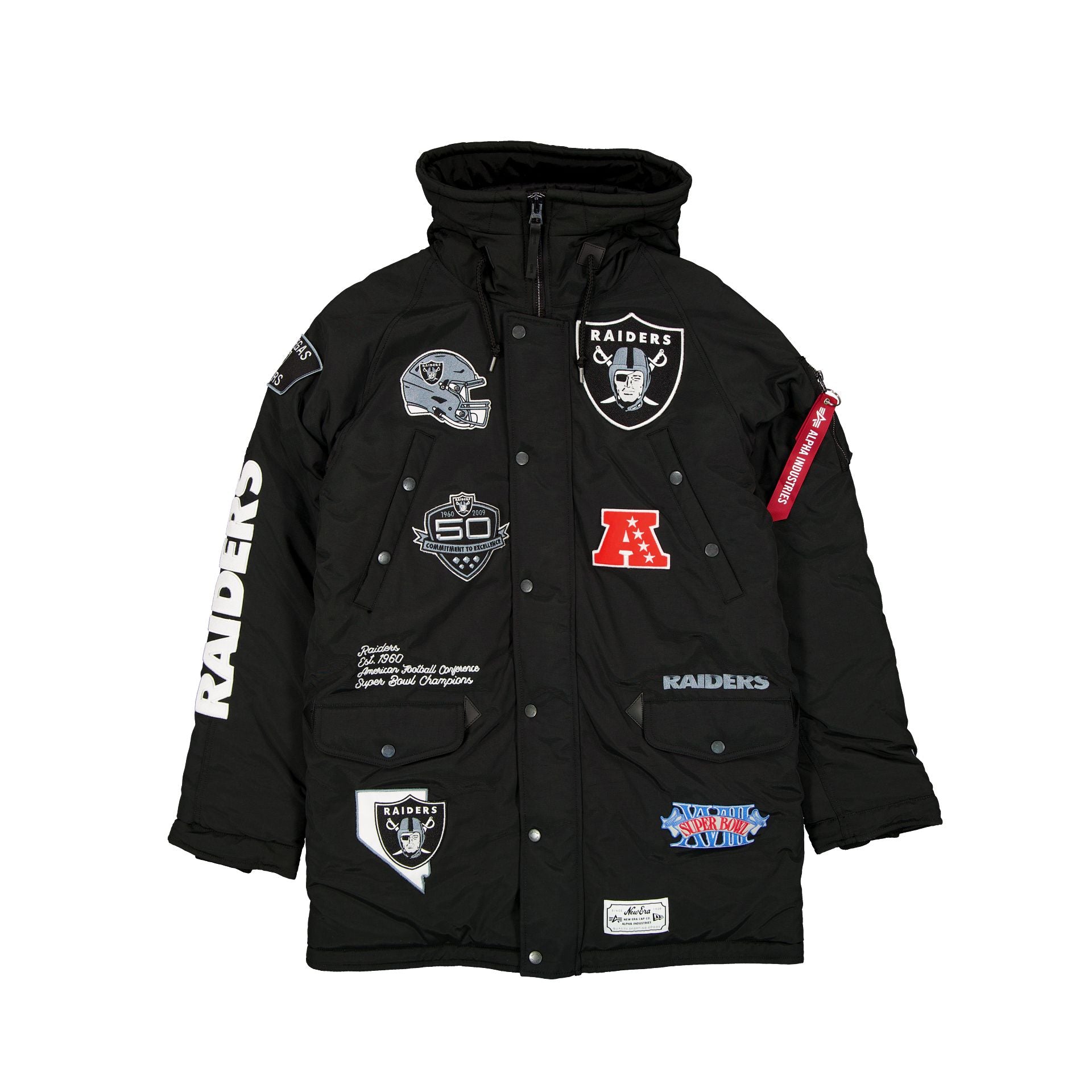 Alpha Industries X Las Vegas Raiders Black N-3B Parka Jacket