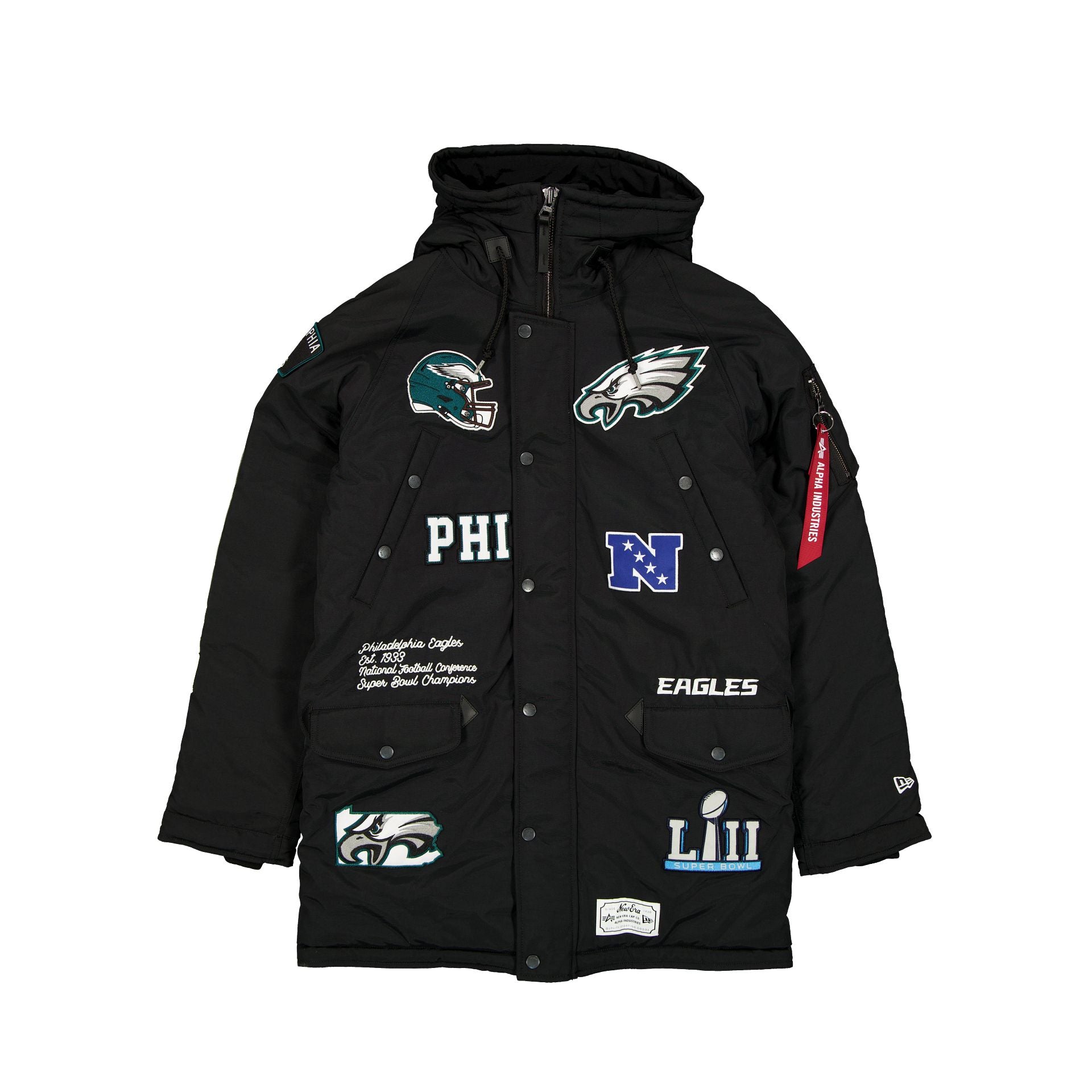 Alpha Industries X Philadelphia Eagles Black N-3B Parka Jacket