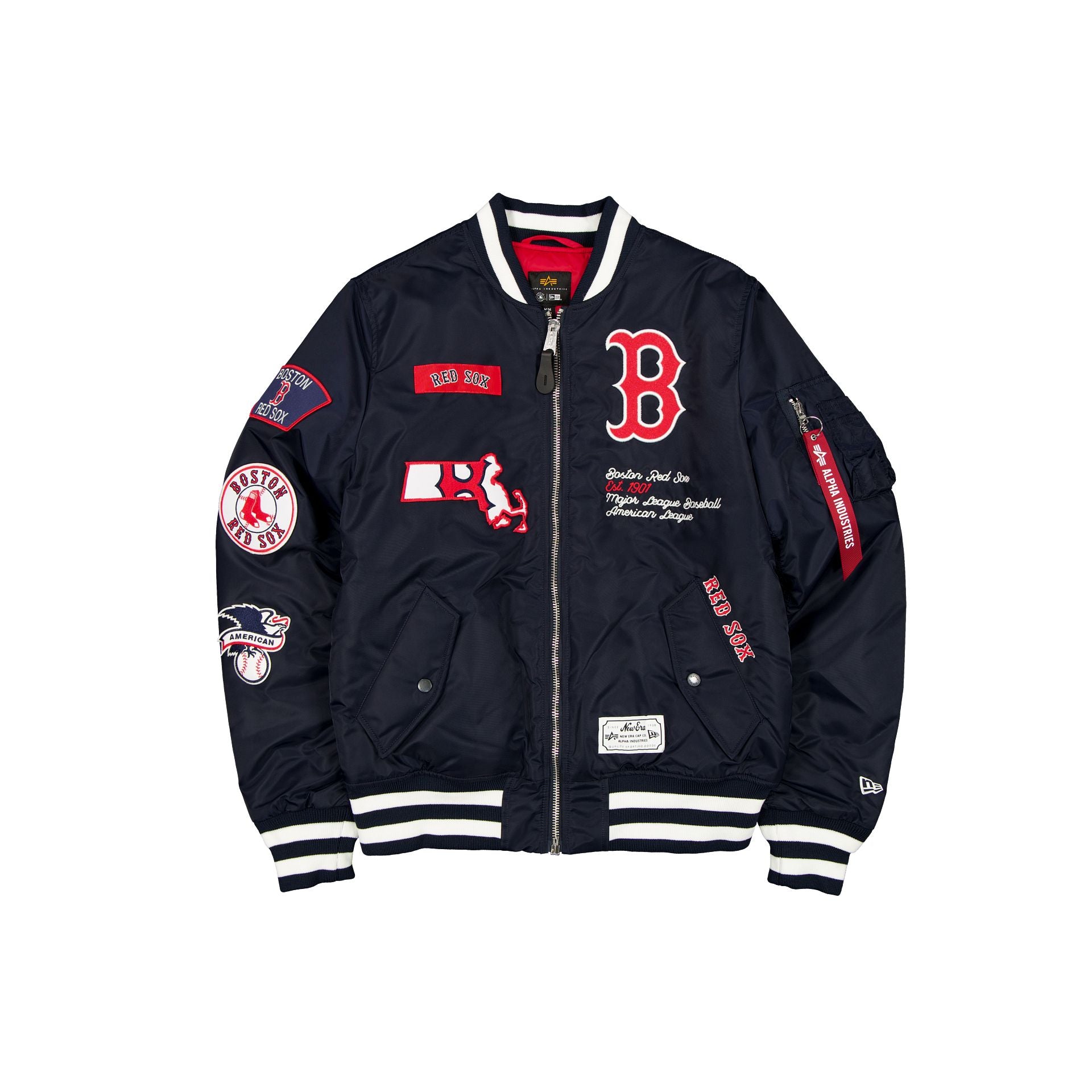 Alpha Industries X Boston Red Sox Navy Ma-1 Bomber Jacket