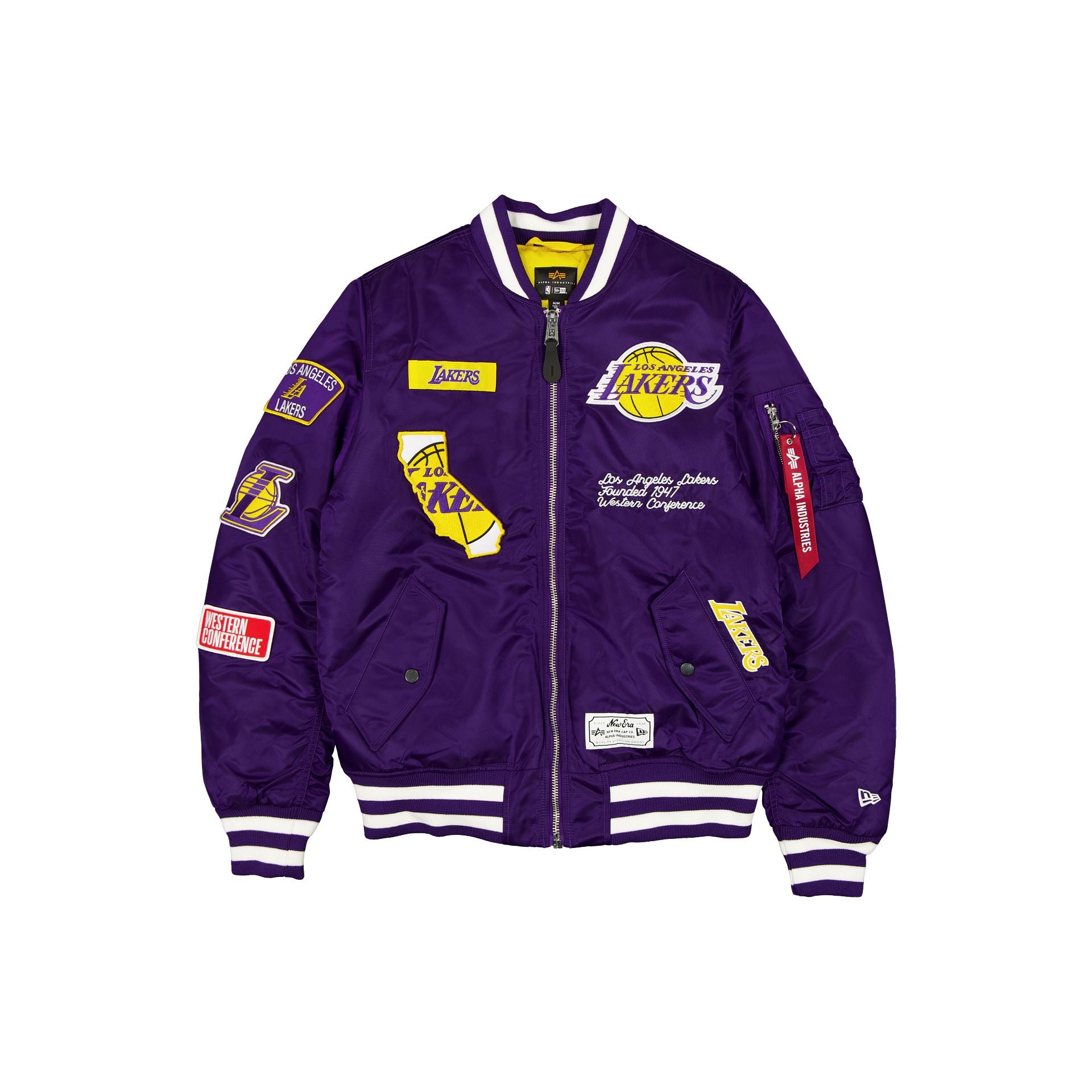 Alpha Industries X Los Angeles Lakers Purple Ma-1 Bomber Jacket
