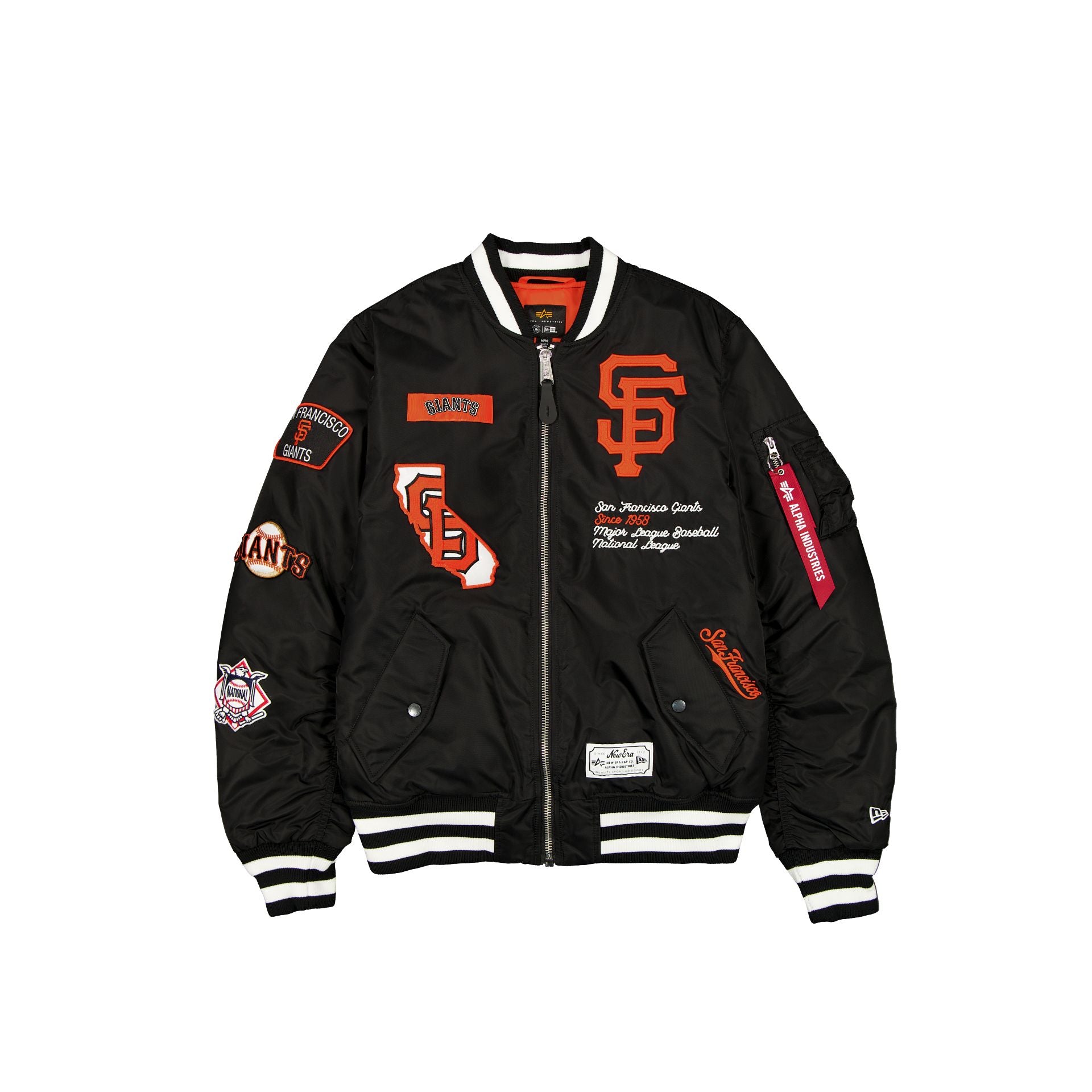 Alpha Industries X San Francisco Giants Black Ma-1 Bomber Jacket