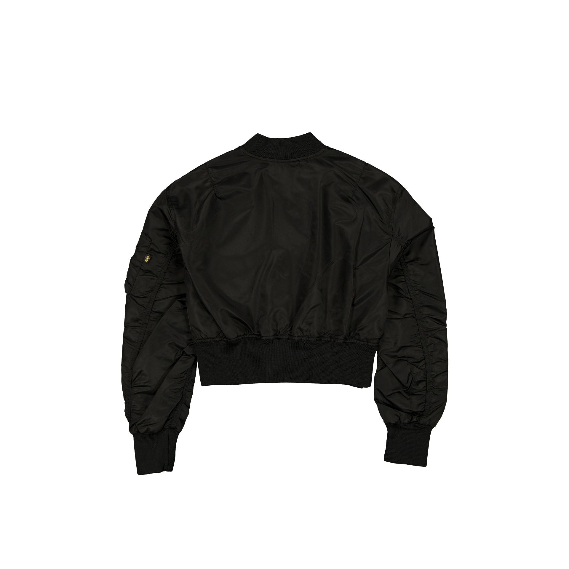 Alternative view of Alpha Industries X New York Mets Black And Gold Women's Cropped L-2B Bomber Jacket