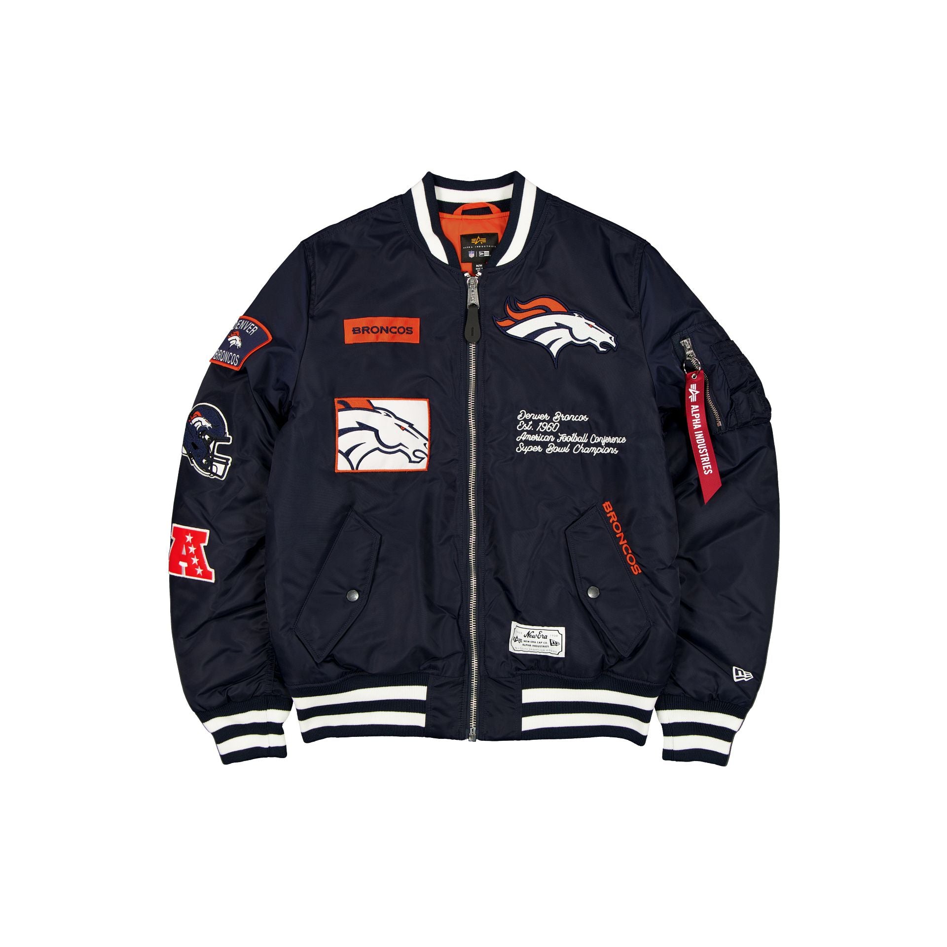Alpha Industries X Denver Broncos Navy Ma-1 Bomber Jacket