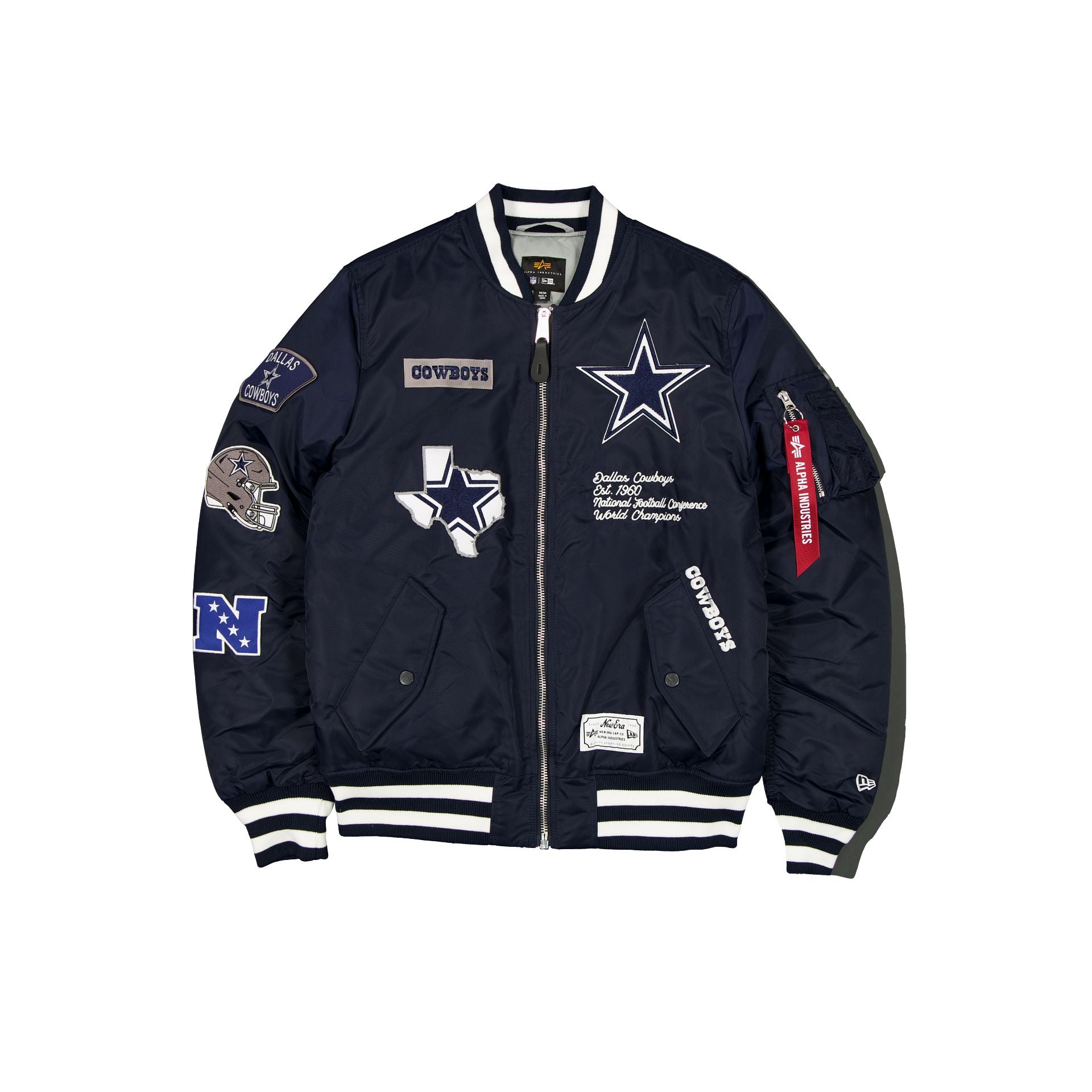 Alpha Industries X Dallas Cowboys Navy Ma-1 Bomber Jacket