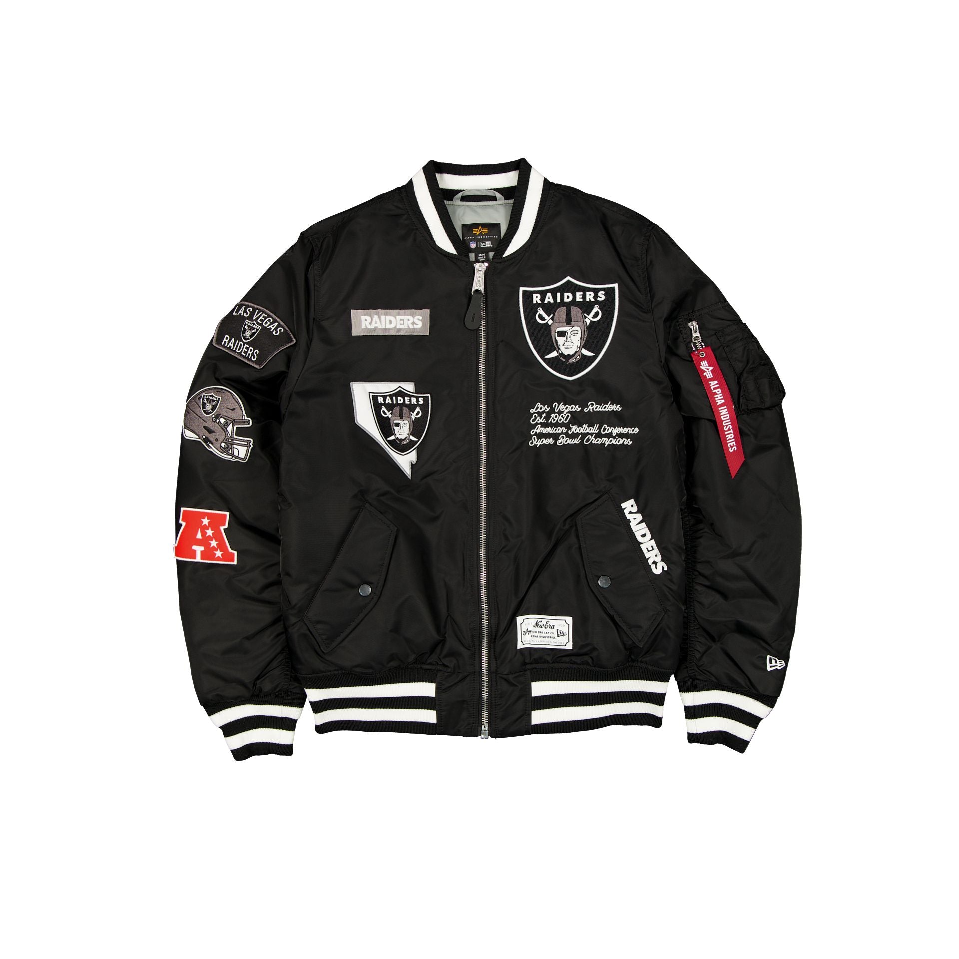 Alpha Industries X Las Vegas Raiders Black Ma-1 Bomber Jacket