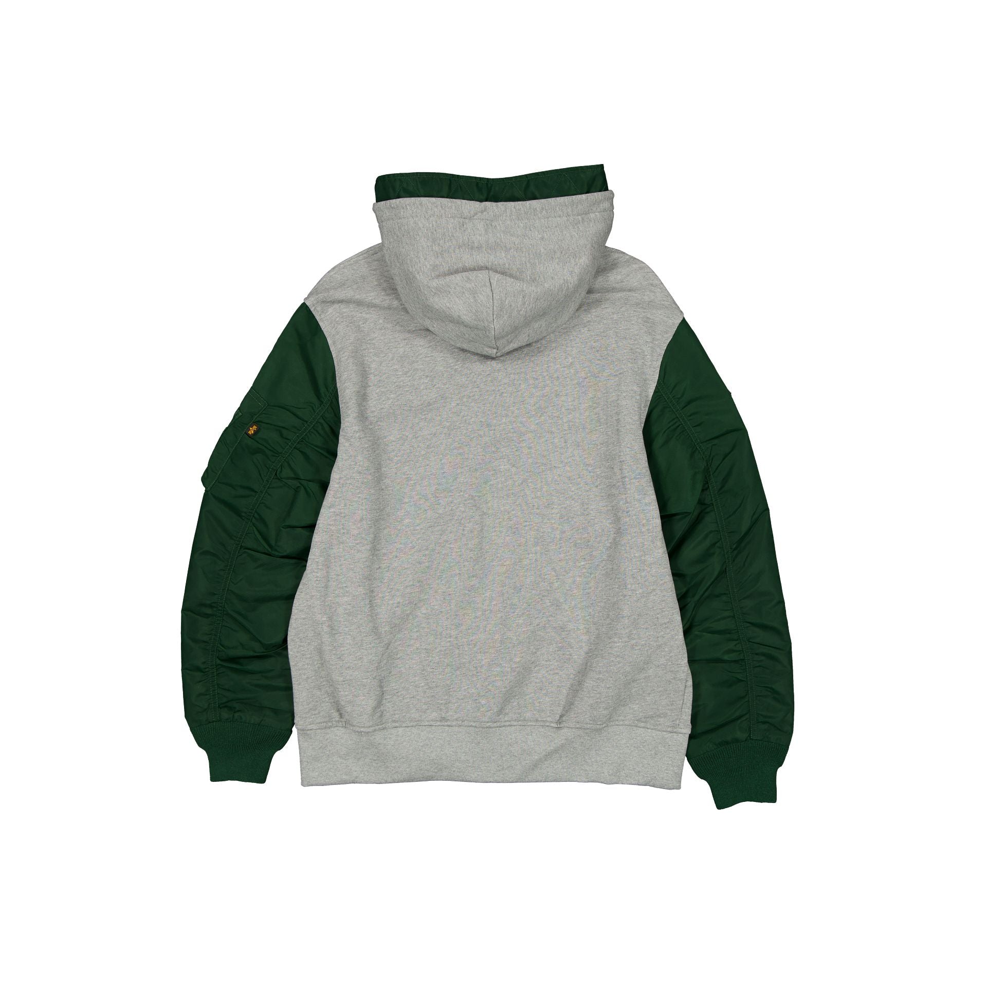Alternative view of Alpha Industries X Green Bay Packers Gray Ma-1 Full Zip Fleece Jacket