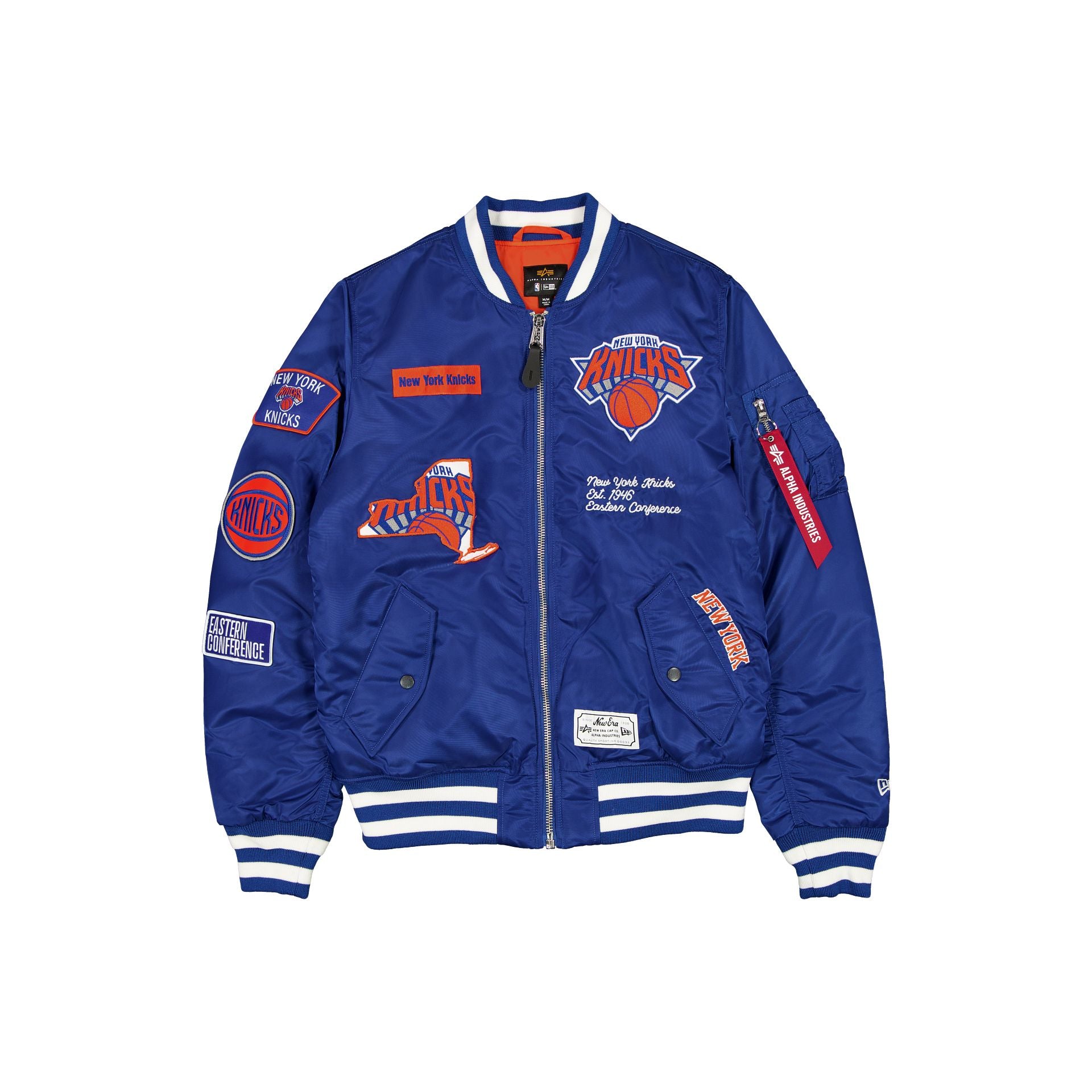 Alpha Industries X New York Knicks Blue Ma-1 Bomber Jacket