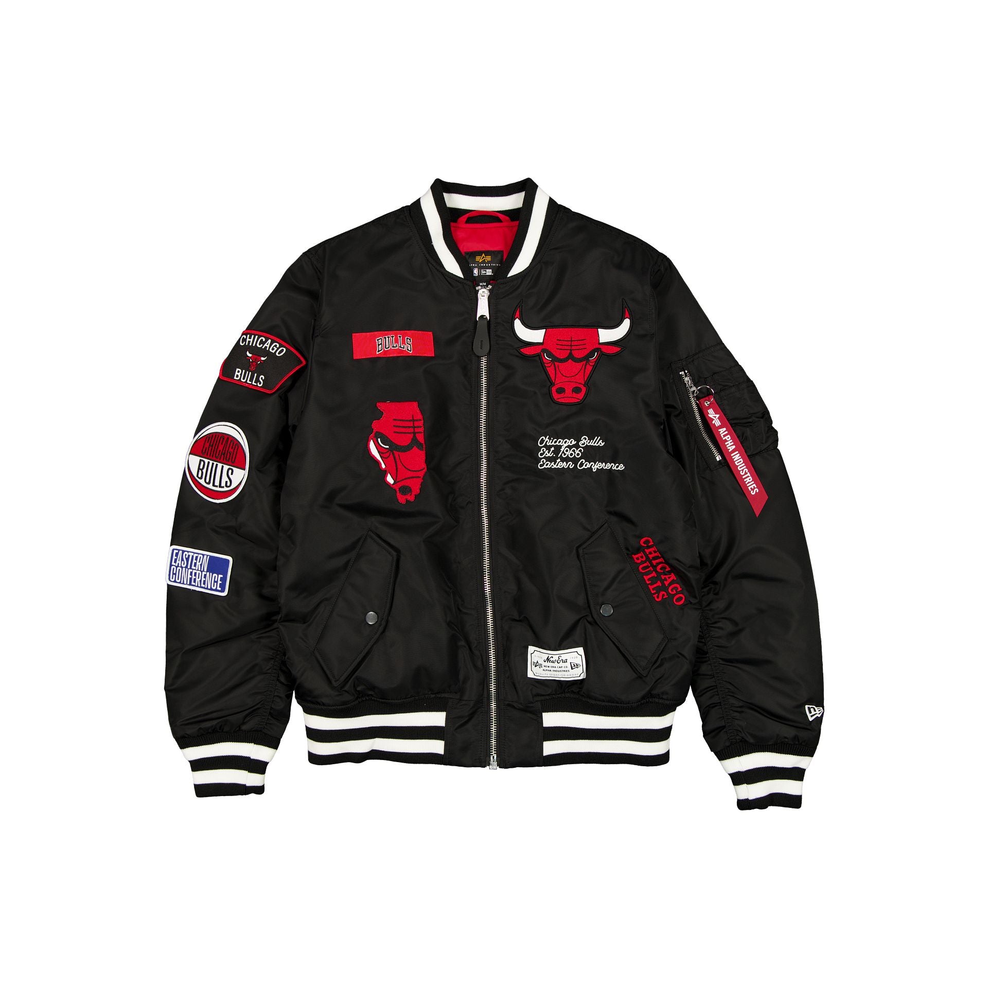 Alternative view of Alpha Industries X Chicago Bulls Black Ma-1 Bomber Jacket