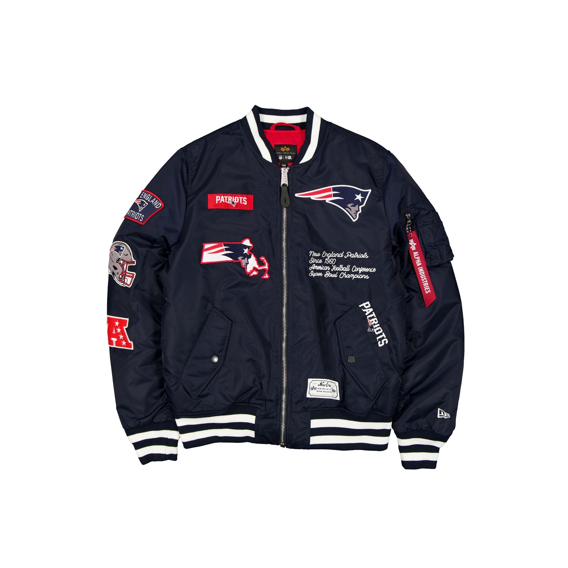 Alpha Industries X New England Patriots Navy Ma-1 Bomber Jacket