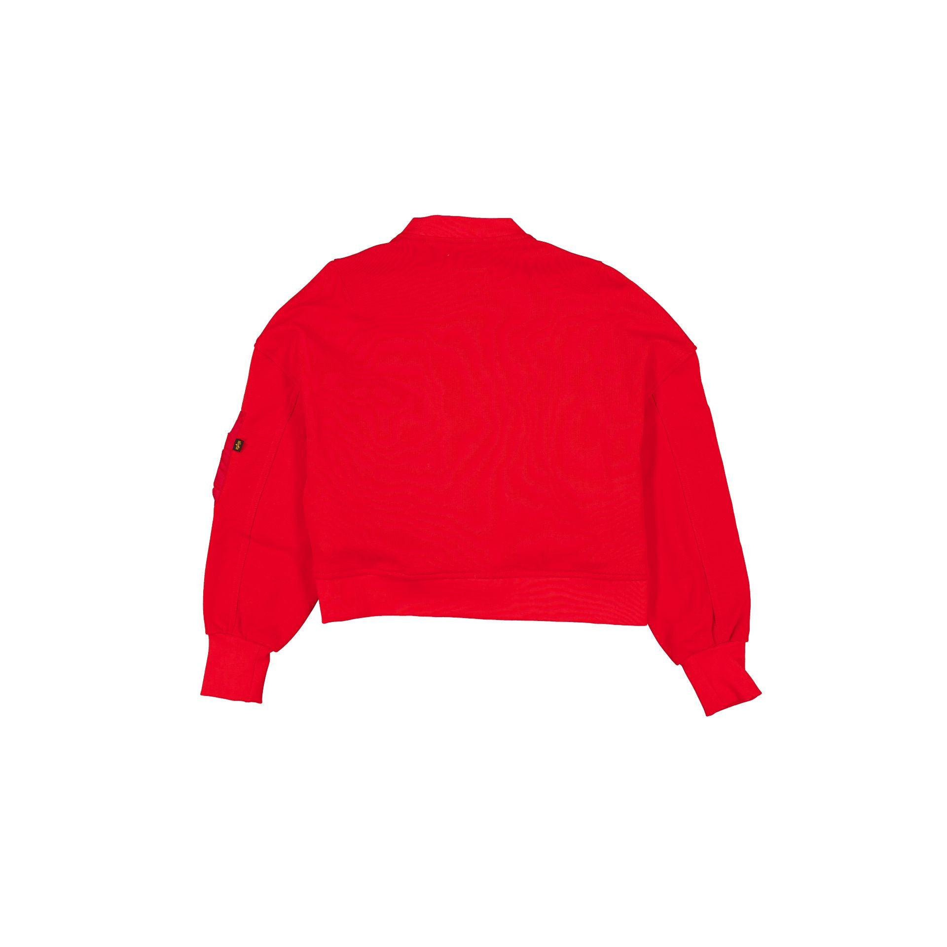 Alternative view of Alpha Industries X San Francisco 49Ers Red Women's Full Zip Cropped Fleece Jacket