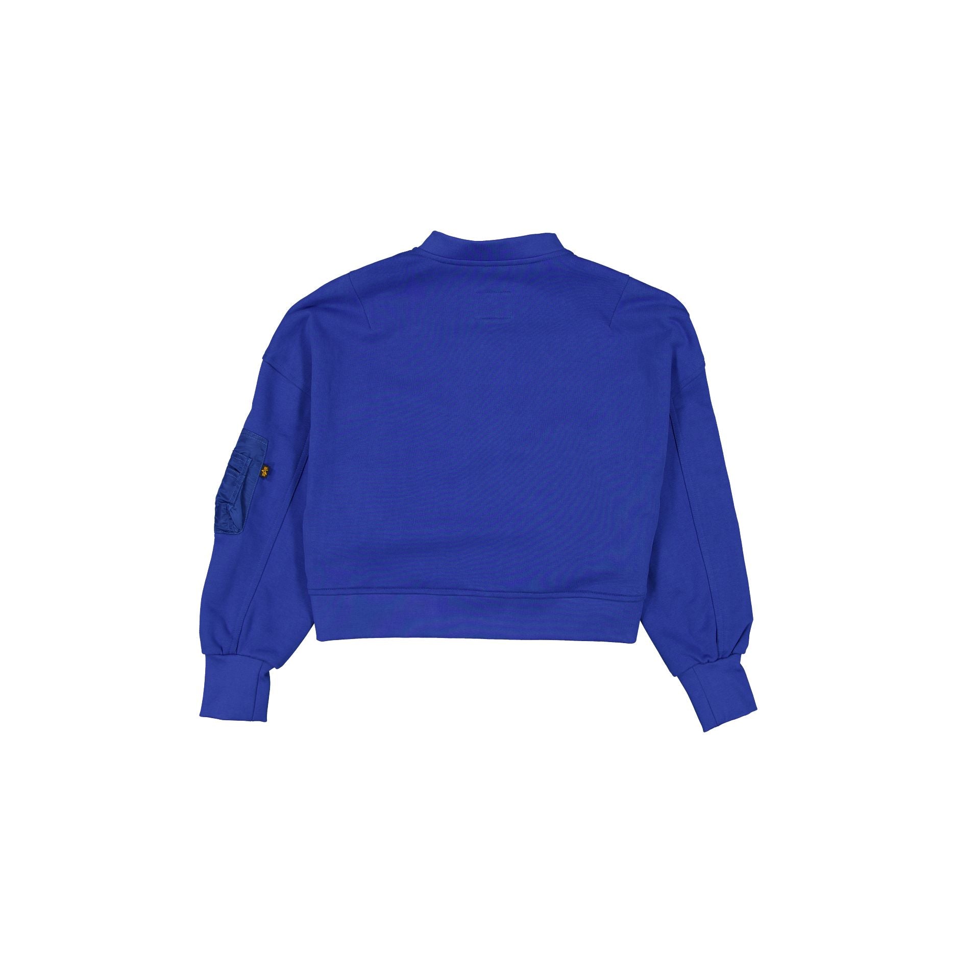 Alternative view of Alpha Industries X New York Mets Blue Women's Full Zip Cropped Fleece Jacket