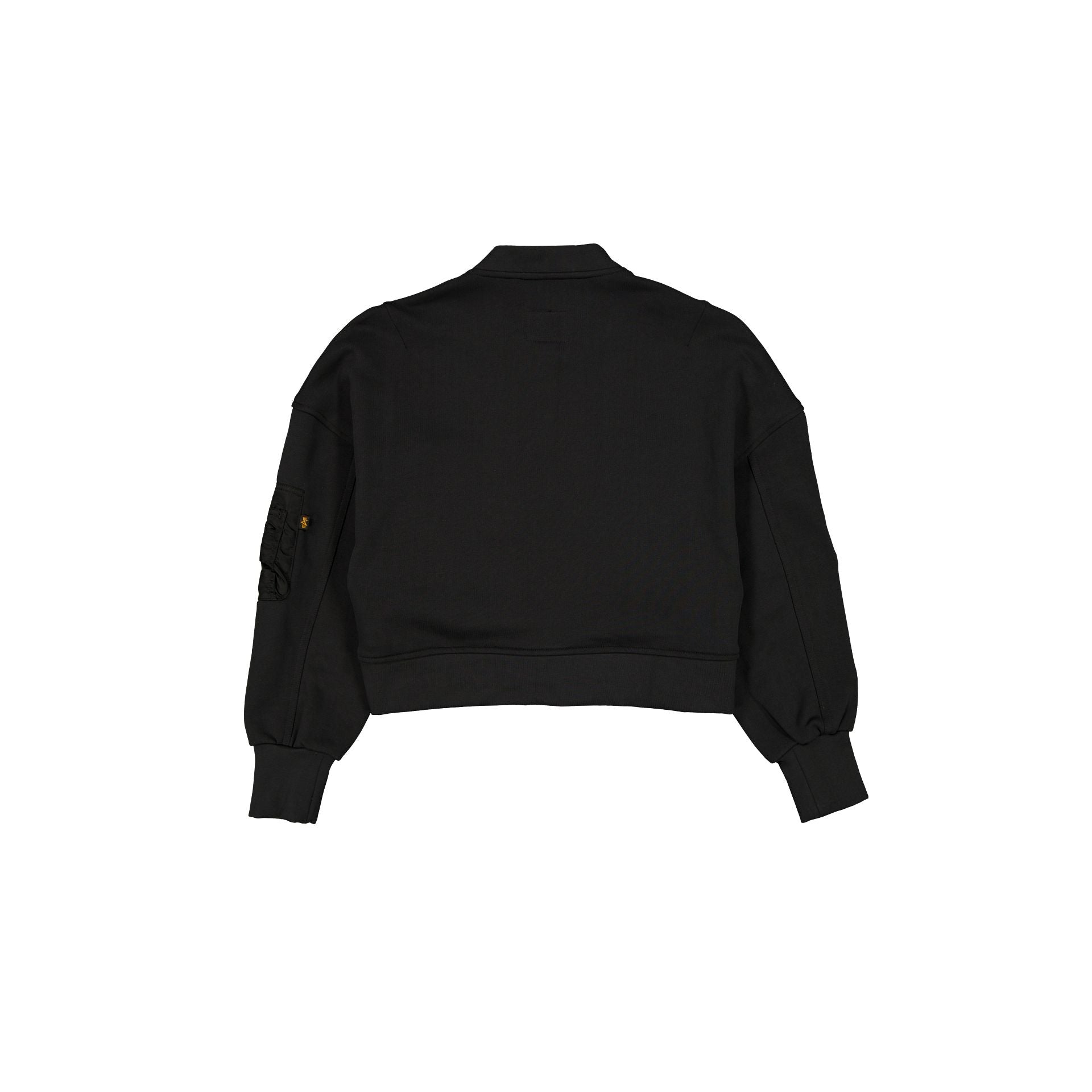 Alternative view of Alpha Industries X Pittsburgh Steelers Black Women's Full Zip Cropped Fleece Jacket