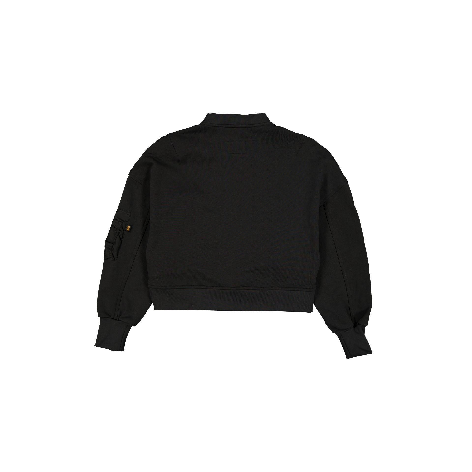 Alternative view of Alpha Industries X Philadelphia Eagles Black Women's Full Zip Cropped Fleece Jacket