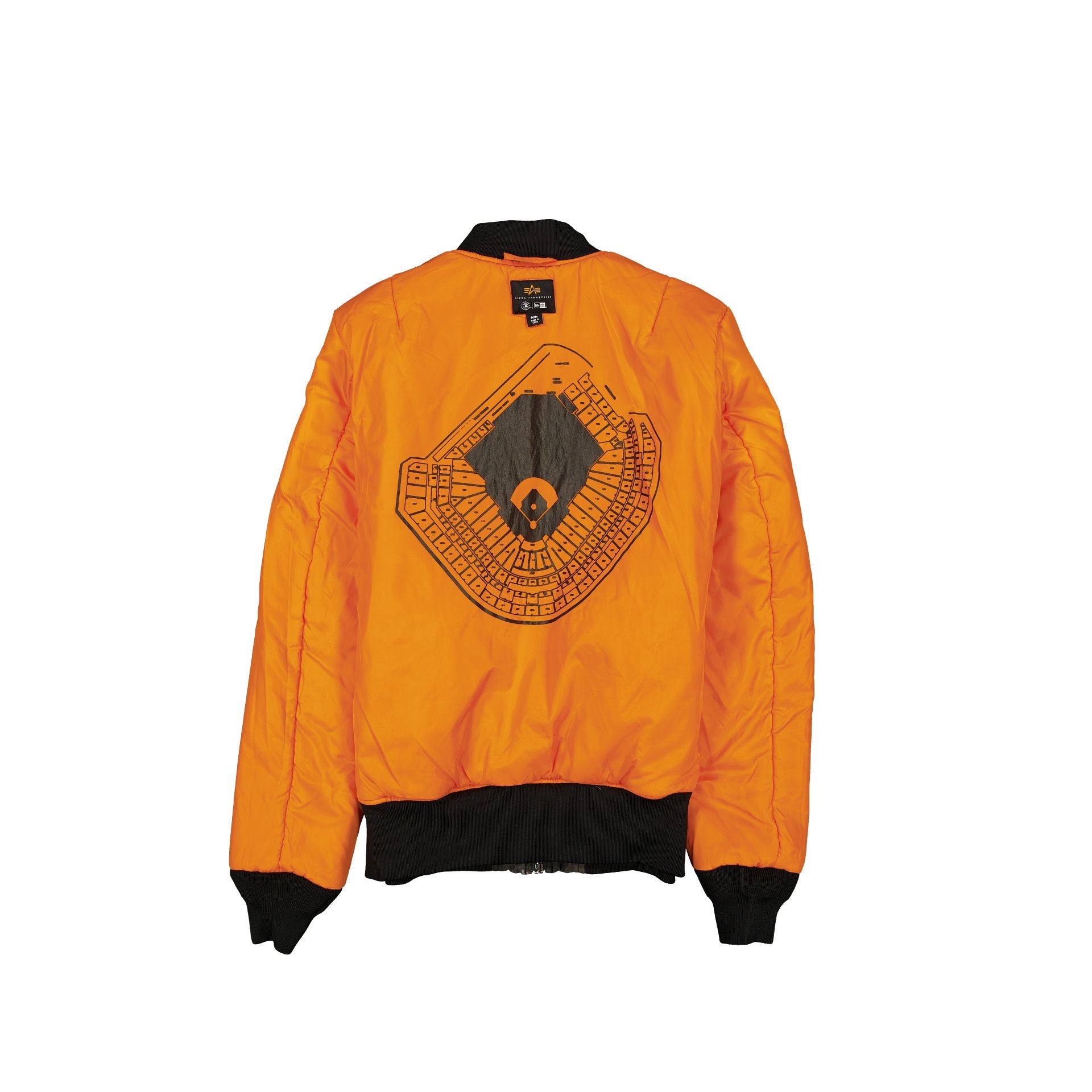 Alternative view of Alpha Industries X Houston Astros Black Camo Ma-1 Bomber Jacket