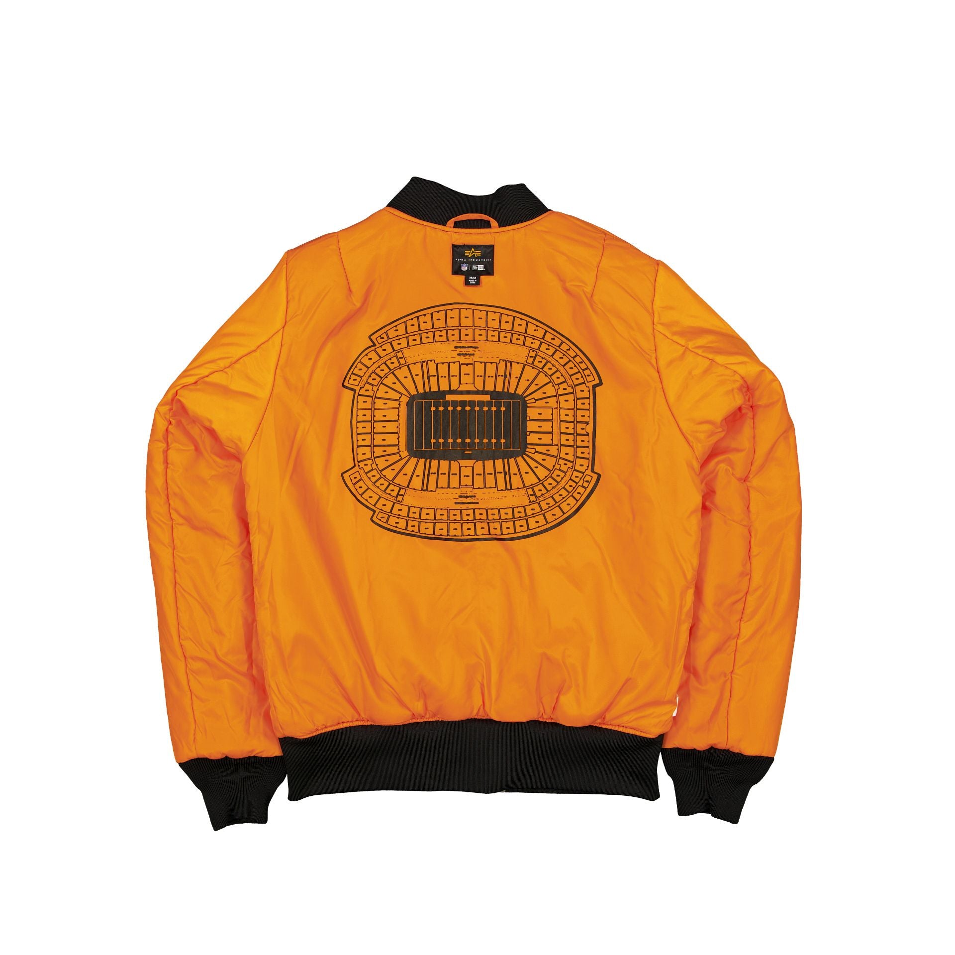 Alternative view of Alpha Industries X Las Vegas Raiders Black Camo Ma-1 Bomber Jacket